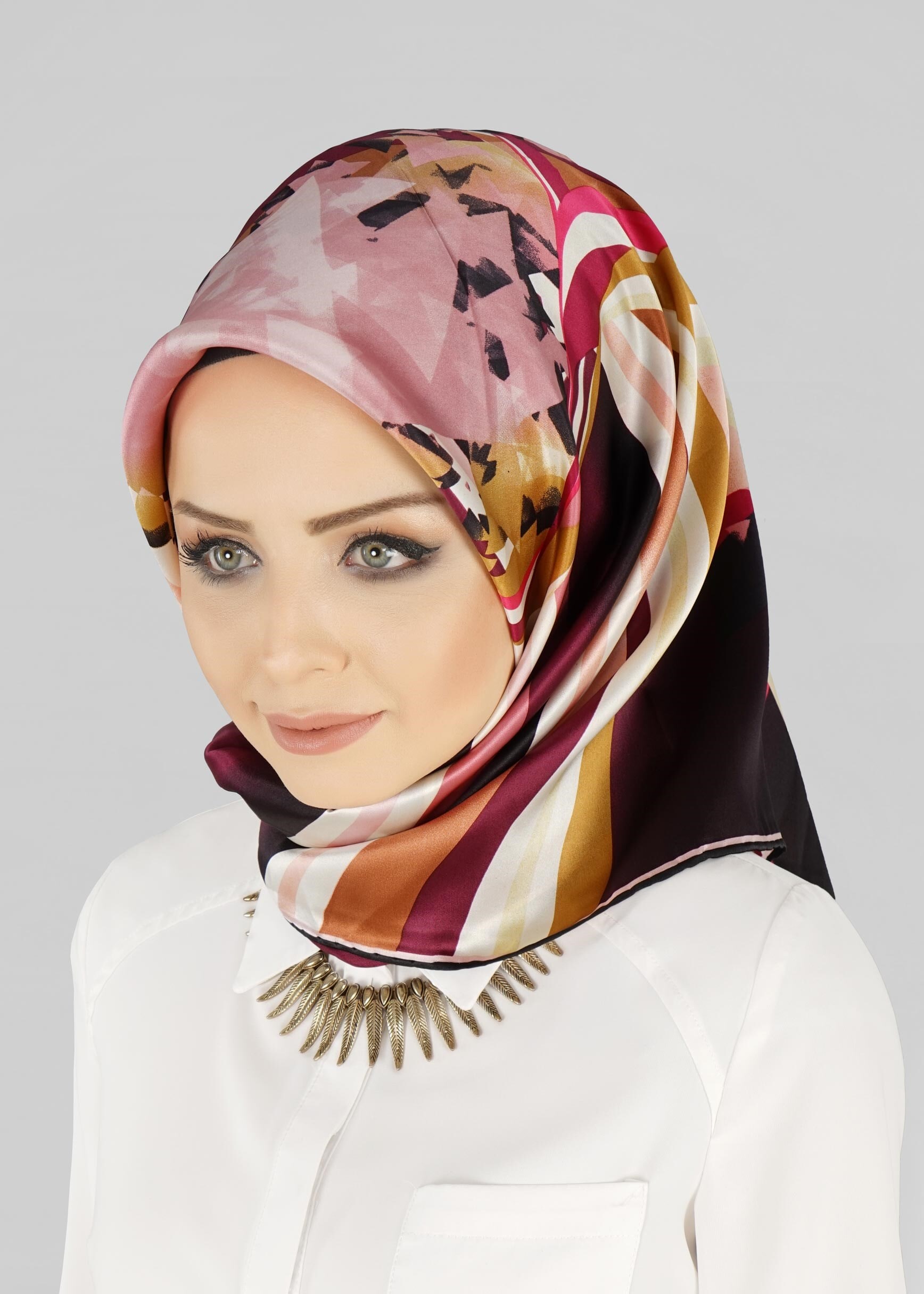 Tesettür giyim SİYAH ALVİNA İPEK EŞARP 12775