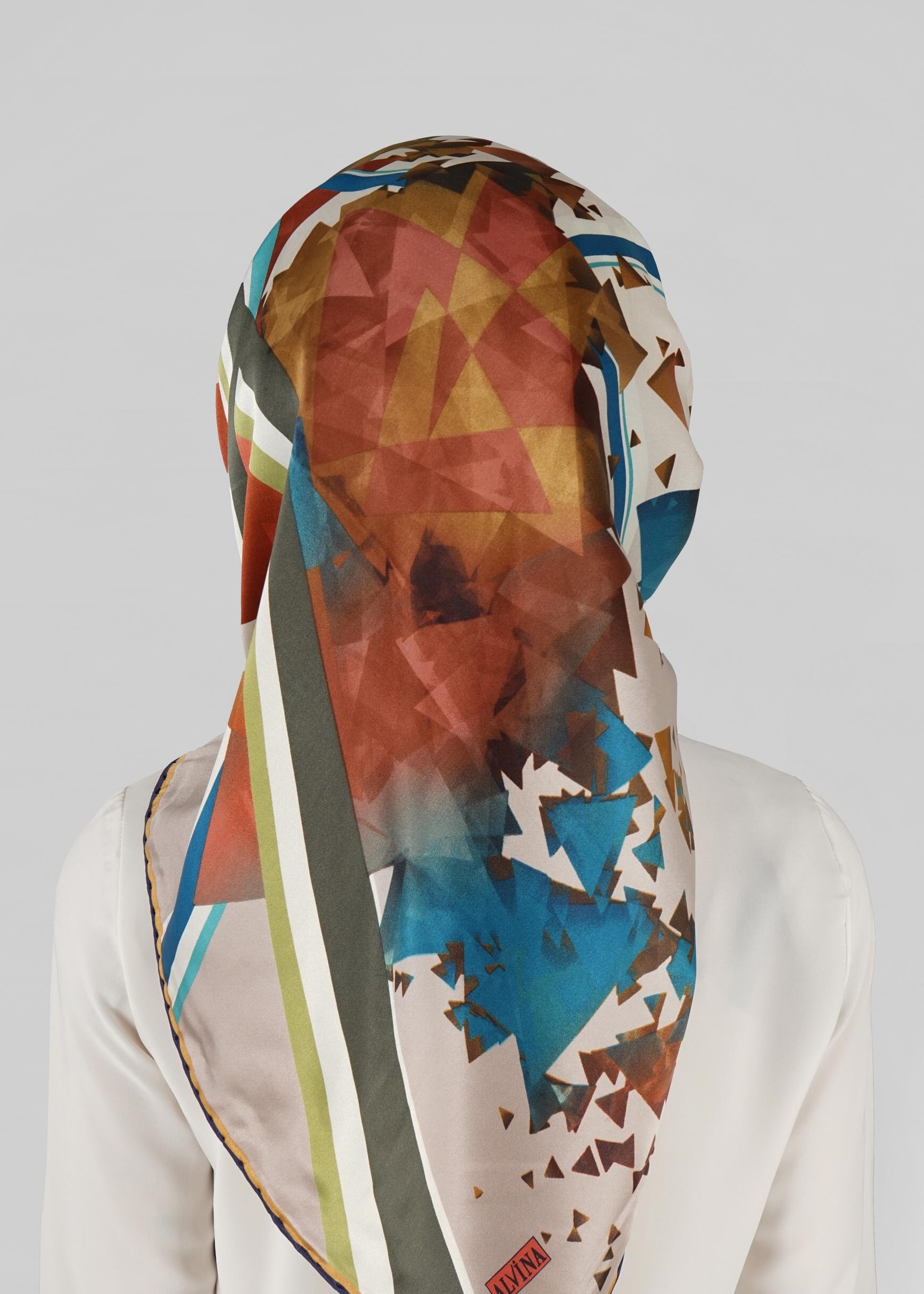 Tesettür giyim GRİ ALVİNA İPEK EŞARP 12775