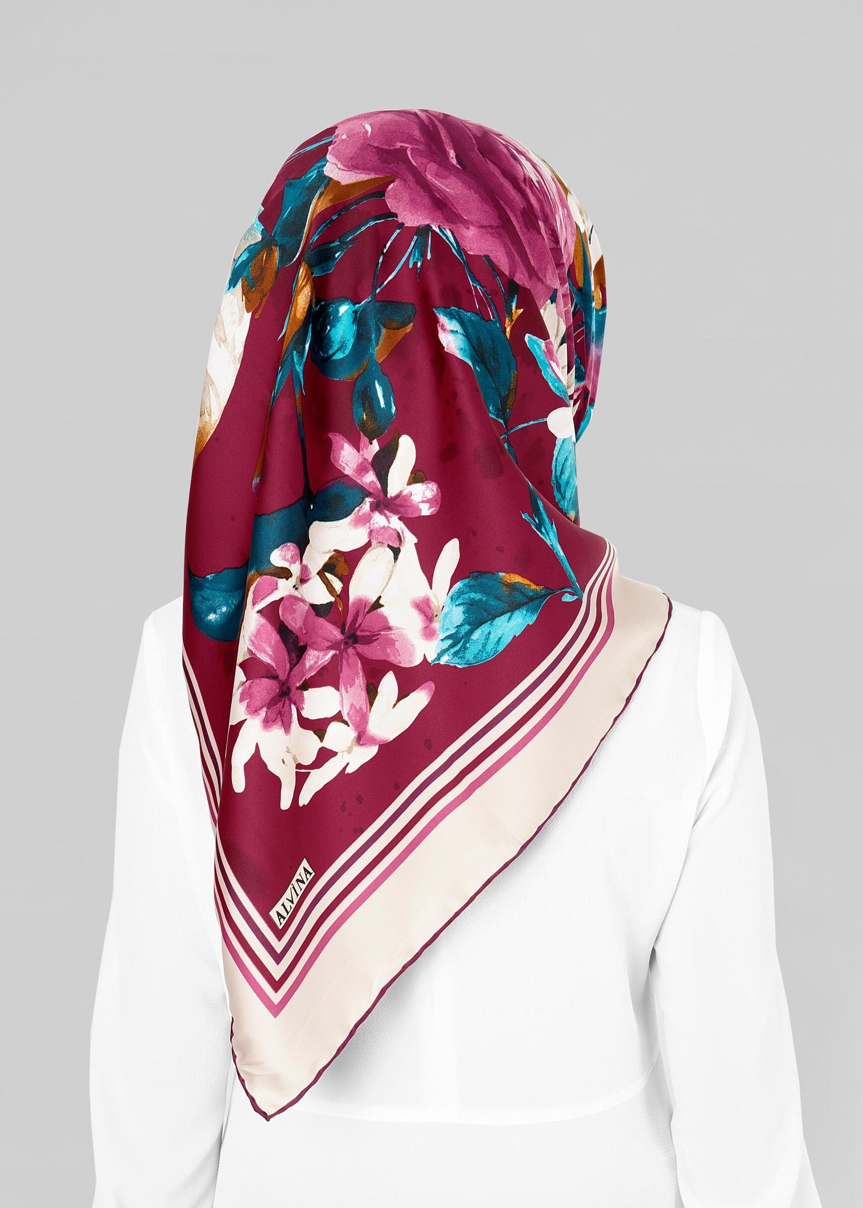 Tesettür giyim MOR 12778 ALVİNA DESENLİ EŞARP