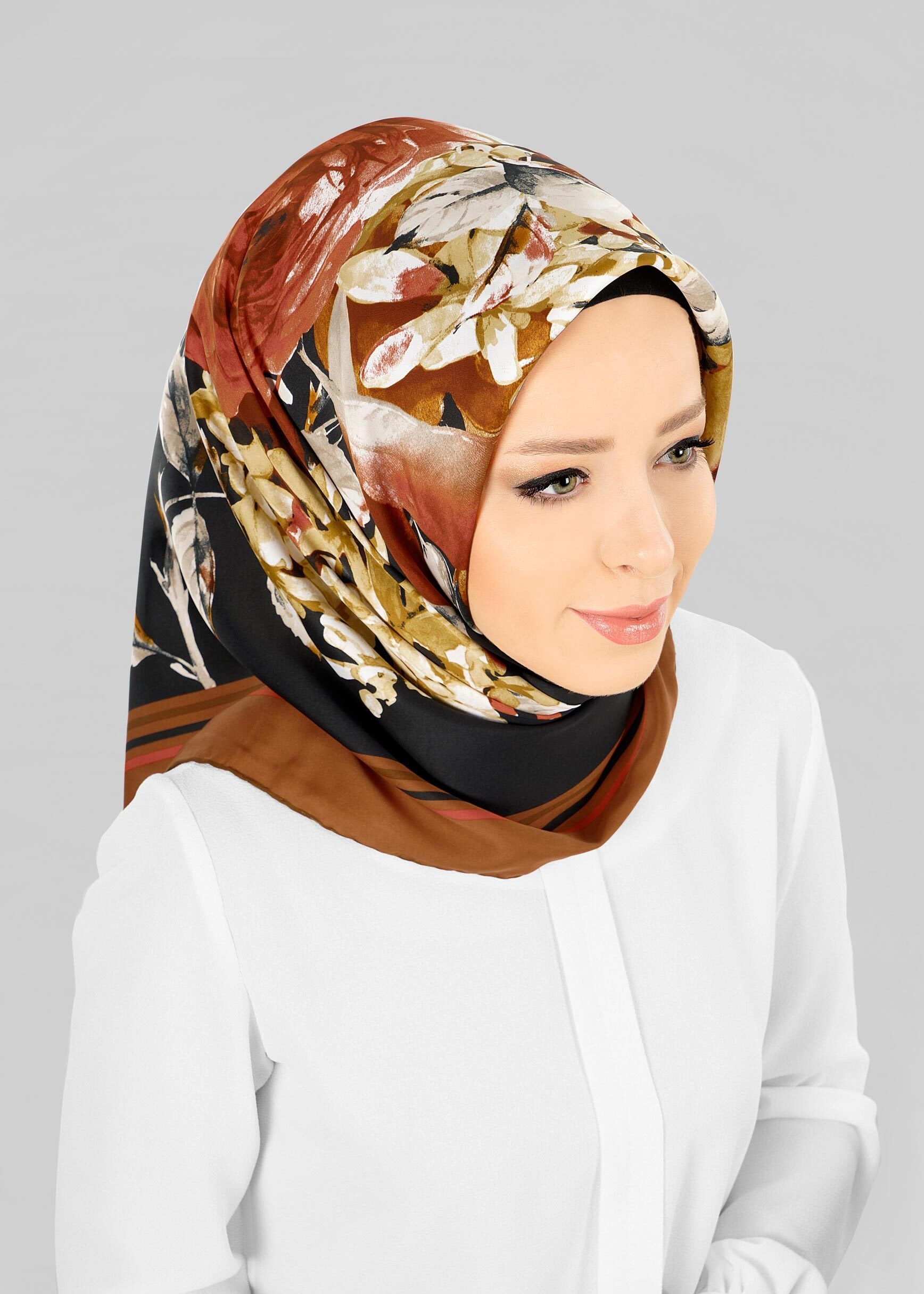 Tesettür giyim TABA 12778 ALVİNA DESENLİ EŞARP