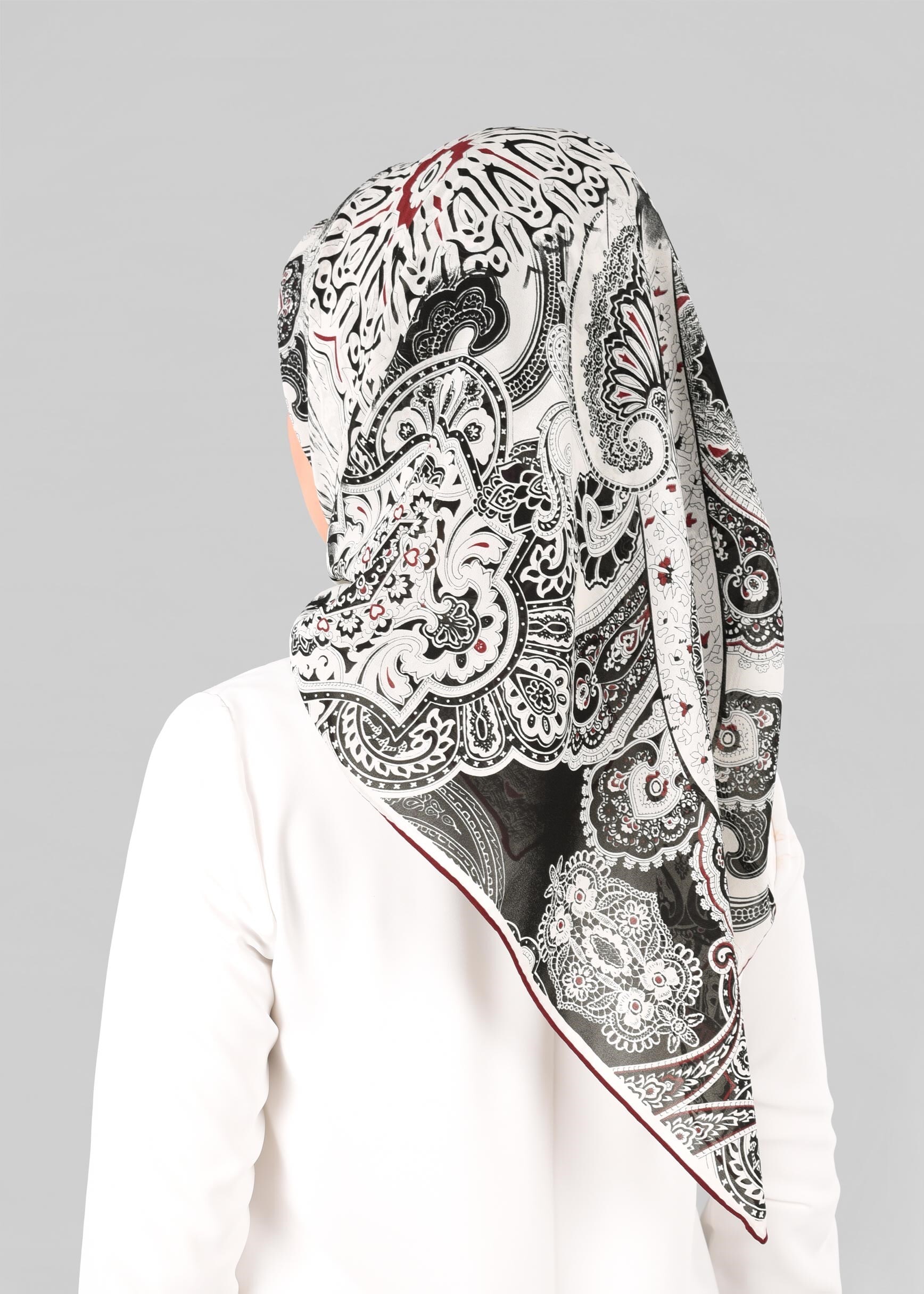 Tesettür giyim SİYAH 6919 ALVİNA KREP ŞİFON EŞARP