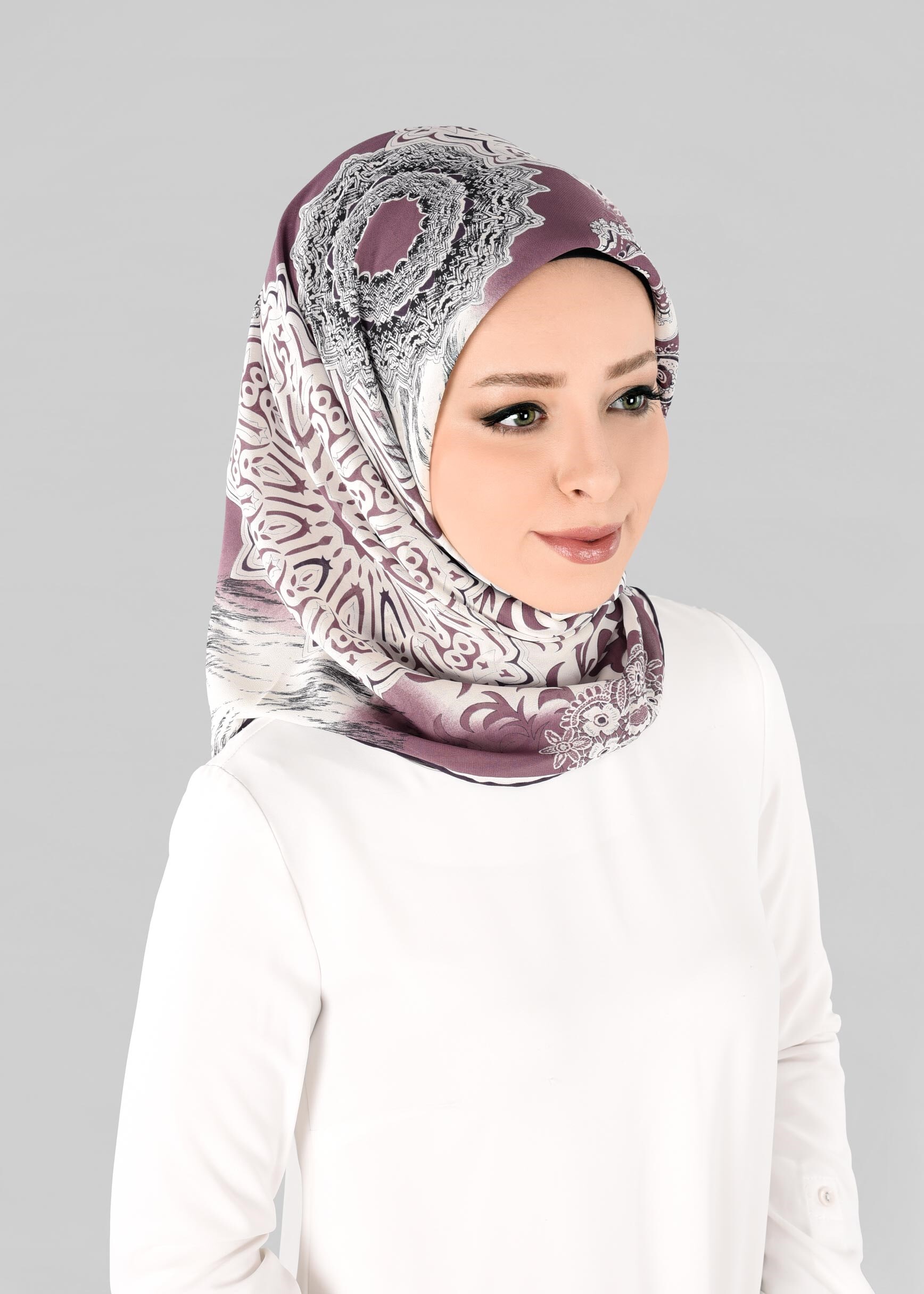 Tesettür giyim MOR 6919 ALVİNA KREP ŞİFON EŞARP