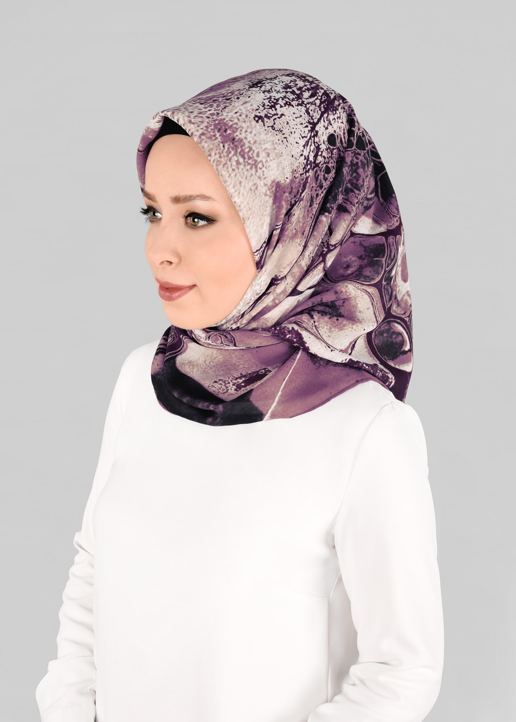 Tesettür giyim MOR 6920 ALVİNA KREP ŞİFON EŞARP