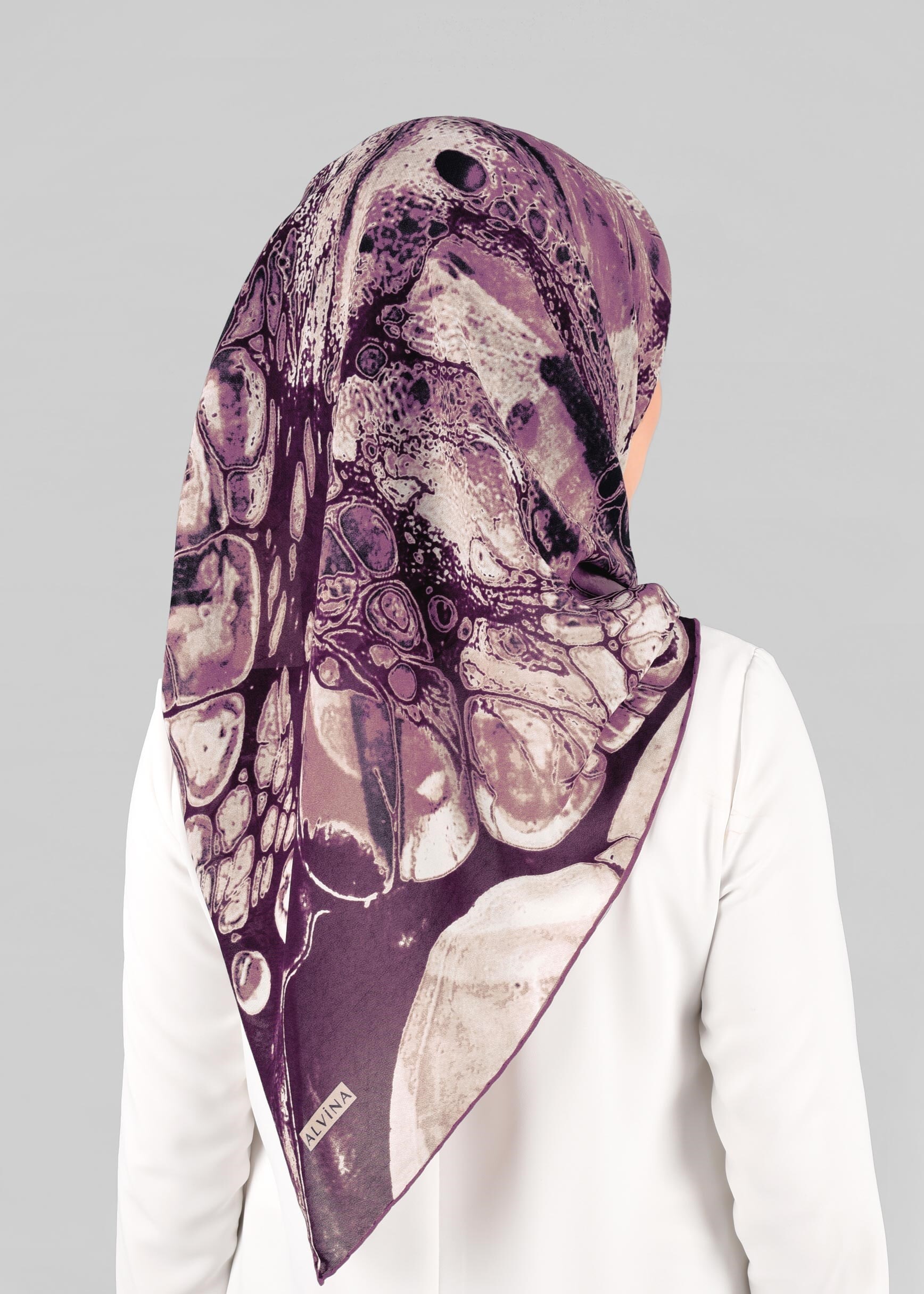 Tesettür giyim MOR 6920 ALVİNA KREP ŞİFON EŞARP