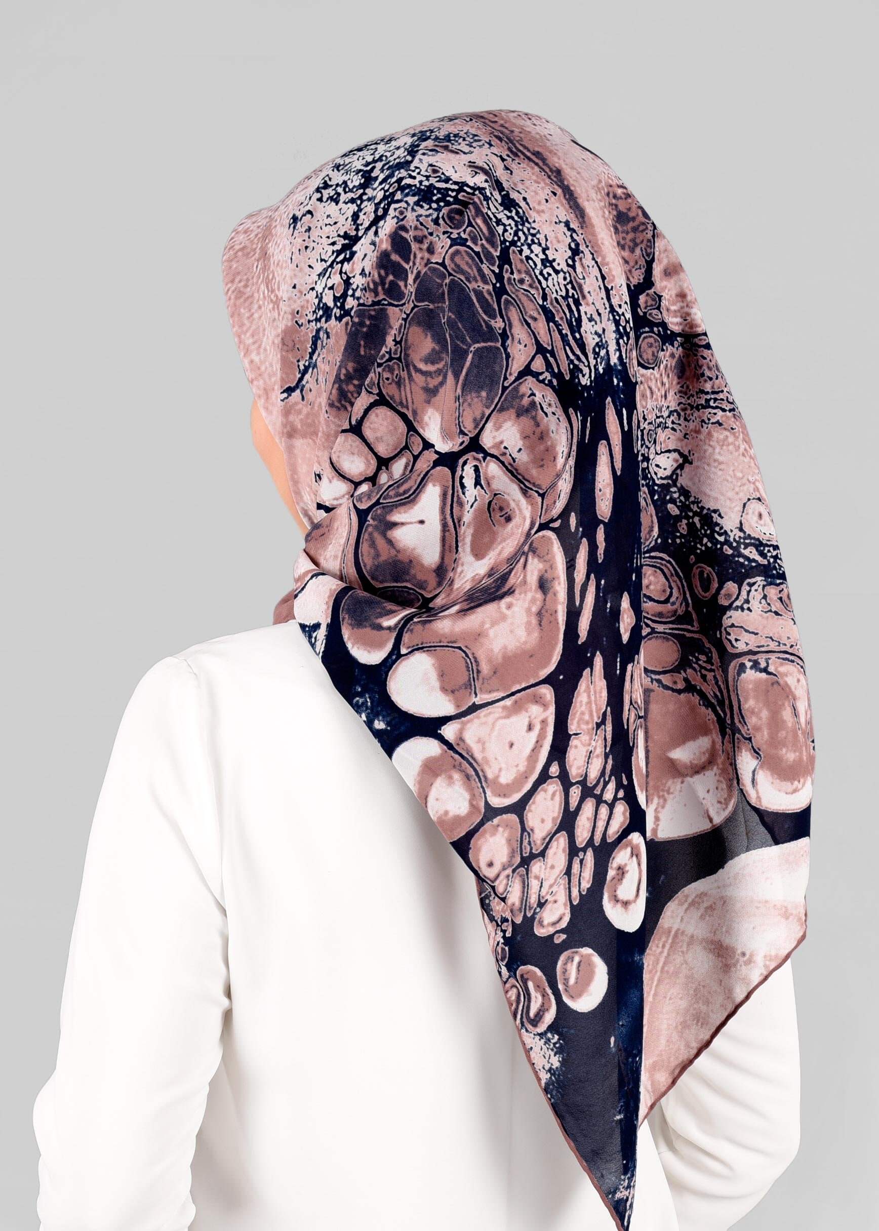 Tesettür giyim LACİVERT 6920 ALVİNA KREP ŞİFON EŞARP