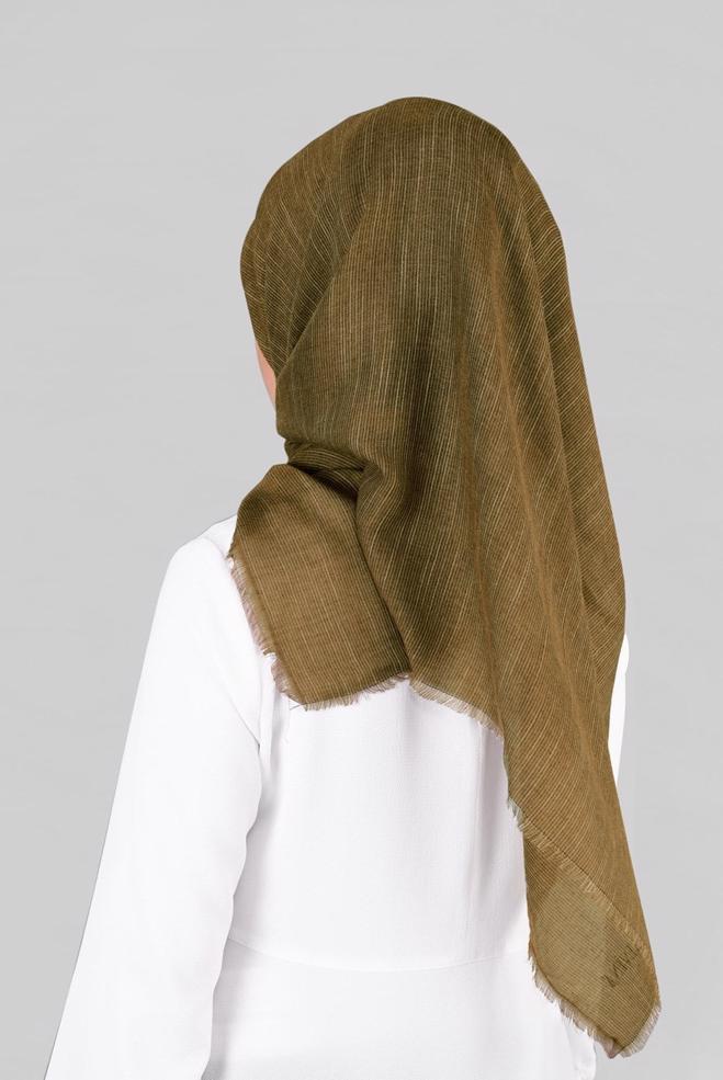 Vêtements hijab OR 9852-1 ALVİNA PAMUKLU PÜSKÜLLÜ EŞARP(NRL) - ALVİNA