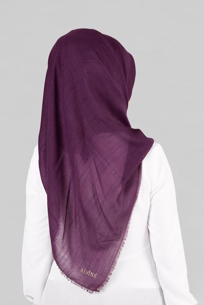 Vêtements hijab FUCHSIA 9852-1 ALVİNA PAMUKLU PÜSKÜLLÜ EŞARP(NRL) - ALVİNA
