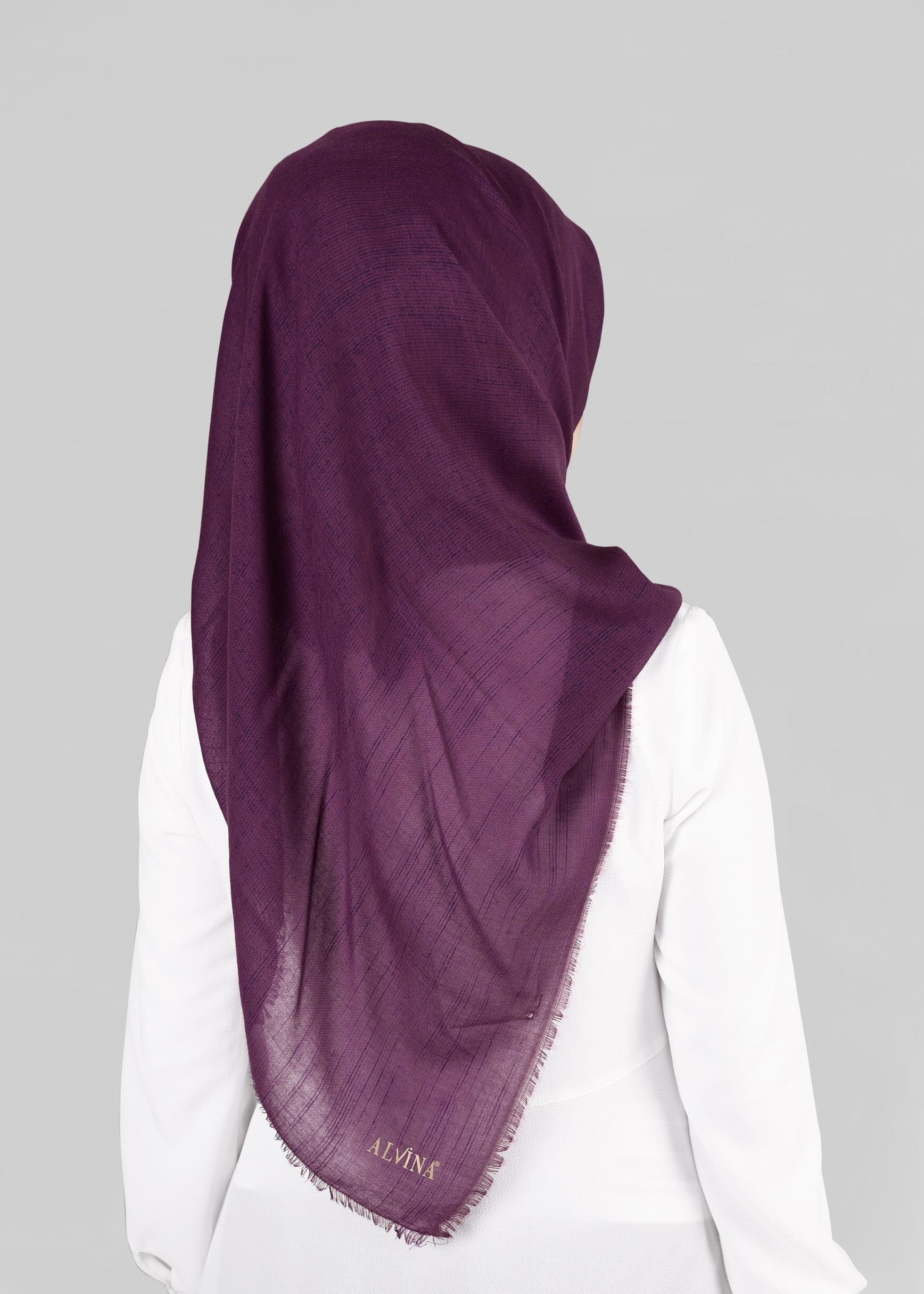 Hijab clothing FUCHSIA 9852-1 ALVİNA PAMUKLU PÜSKÜLLÜ EŞARP(NRL)