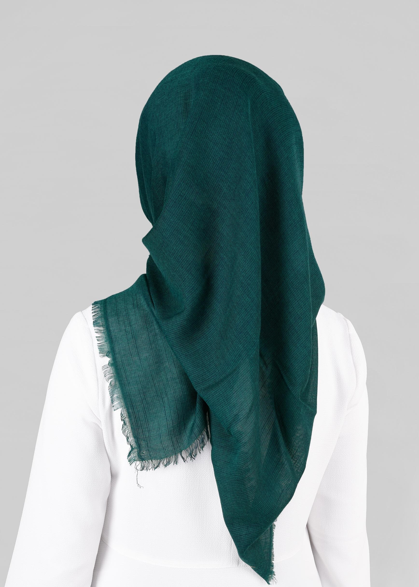 Tesettür giyim MAVİ 9852-1 ALVİNA PAMUKLU PÜSKÜLLÜ EŞARP(NRL)