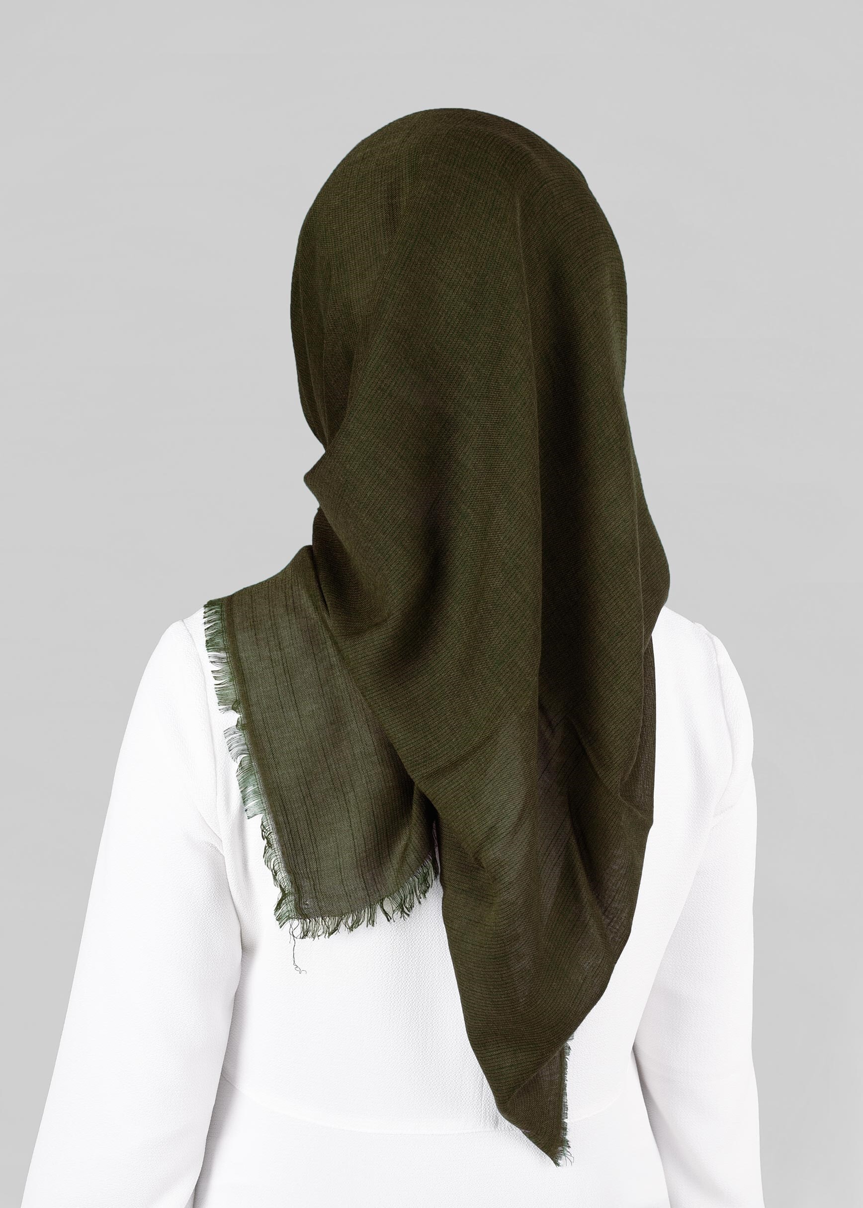 Vêtements hijab KAKI 9852-1 ALVİNA PAMUKLU PÜSKÜLLÜ EŞARP(NRL)