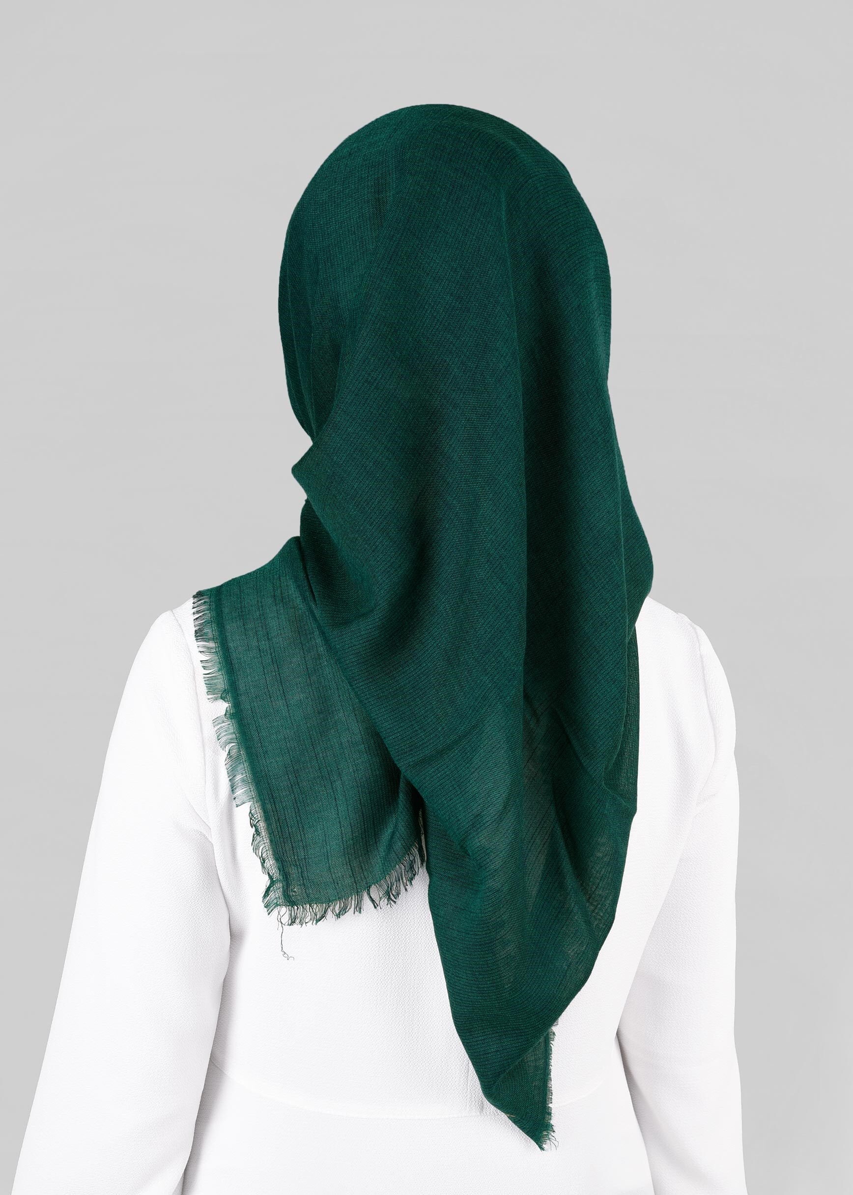 Vêtements hijab VERT 9852-1 ALVİNA PAMUKLU PÜSKÜLLÜ EŞARP(NRL)