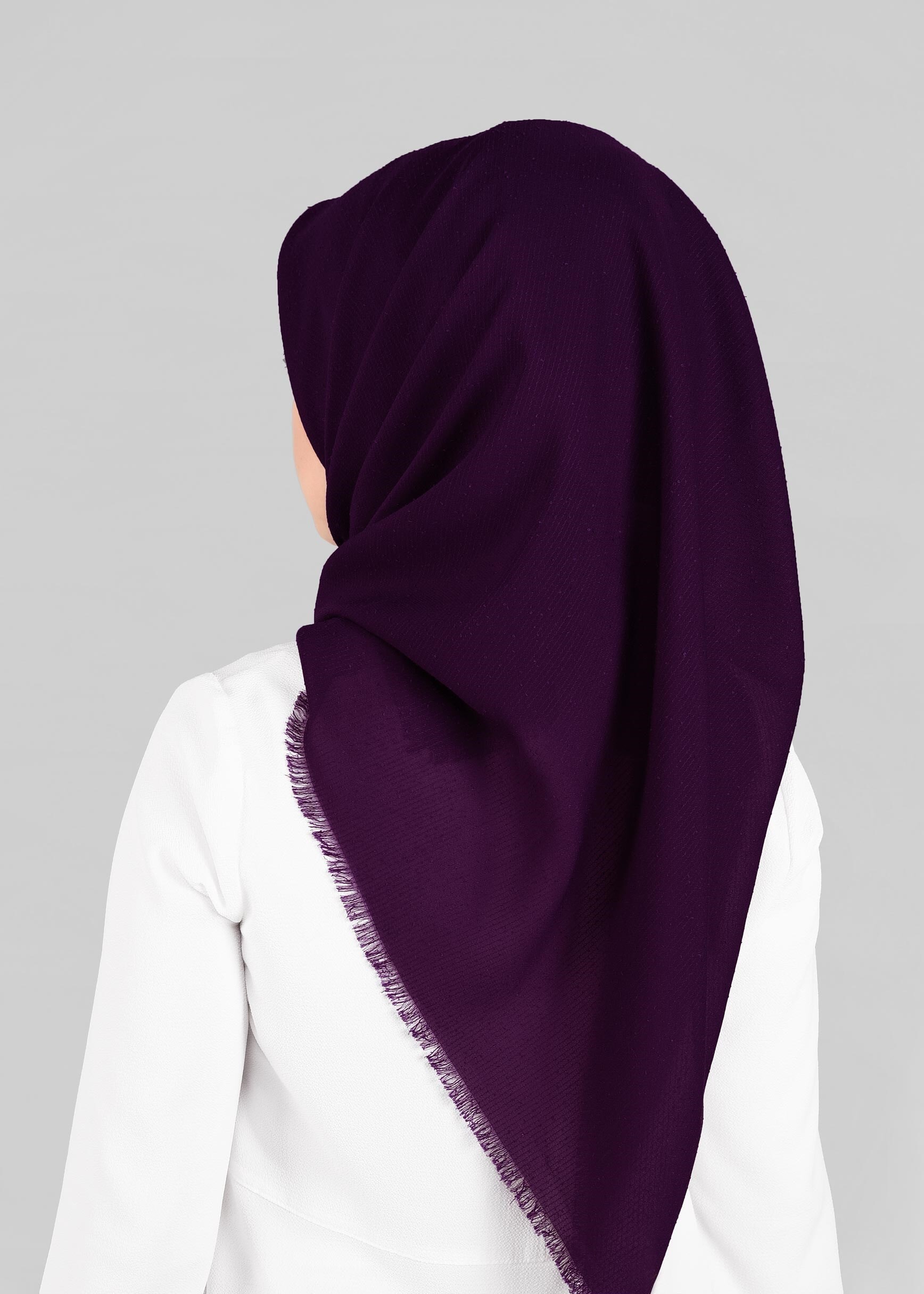 Vêtements hijab PRUNE 9853-1 ALVİNA BUKLE PÜSKÜLLÜ EŞARP