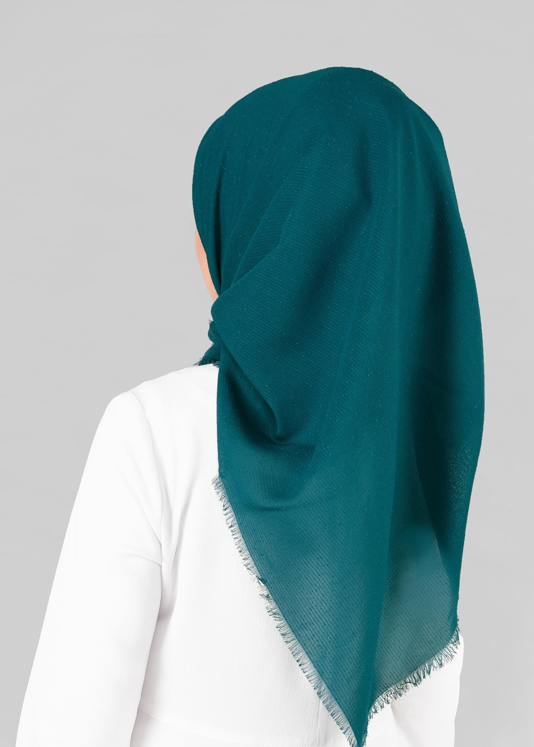 Vêtements hijab BLEU 9853-1 ALVİNA BUKLE PÜSKÜLLÜ EŞARP