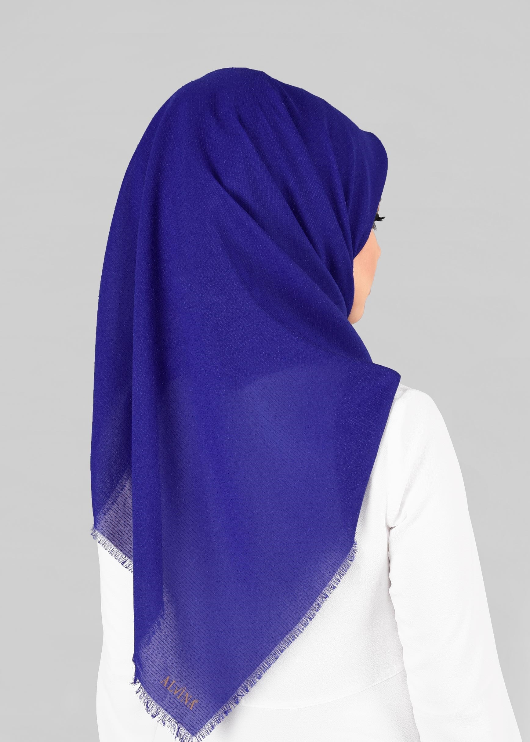Vêtements hijab BLEU MARINE 9853-1 ALVİNA BUKLE PÜSKÜLLÜ EŞARP