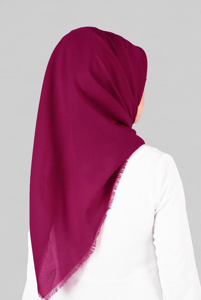 Vêtements hijab POURPRE 9853-1 ALVİNA BUKLE PÜSKÜLLÜ EŞARP - ALVİNA