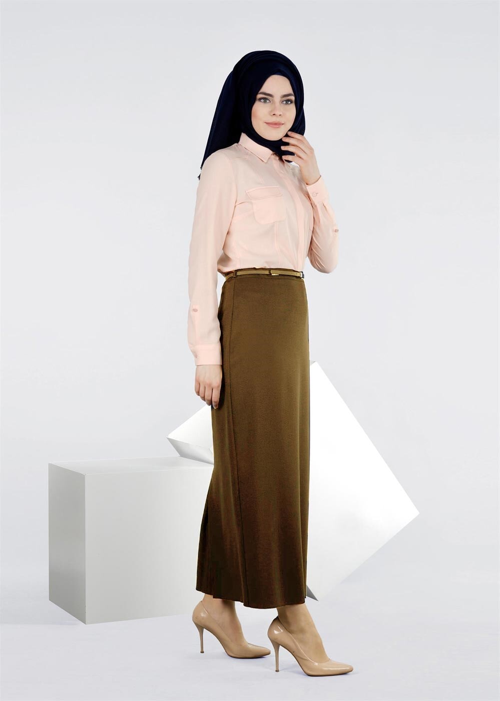 Tesettür giyim ALTIN 6002 WİNTER ELİZA ETEK 40/48