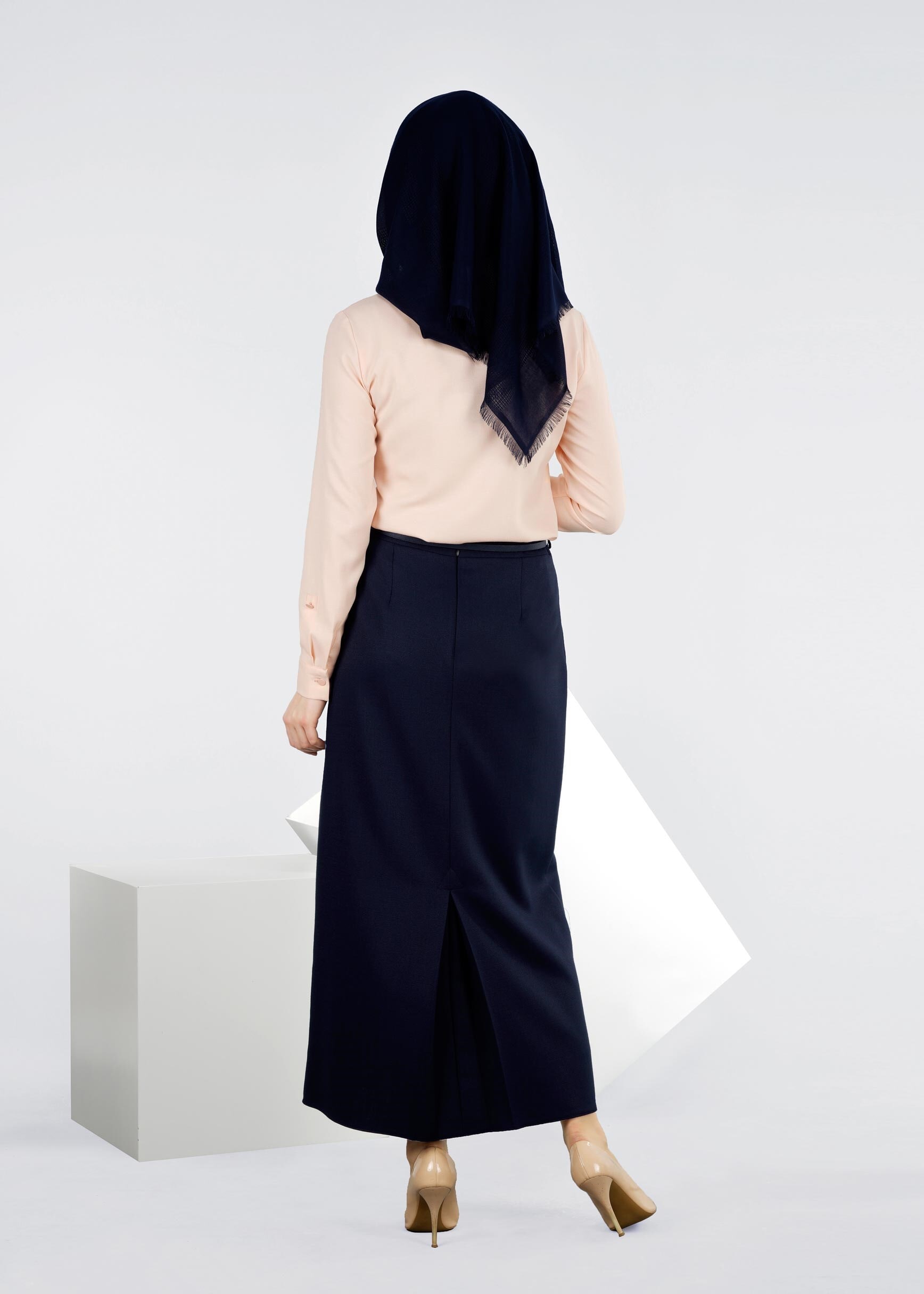 Tesettür giyim LACİVERT 6002 WİNTER ELİZA ETEK 40/48