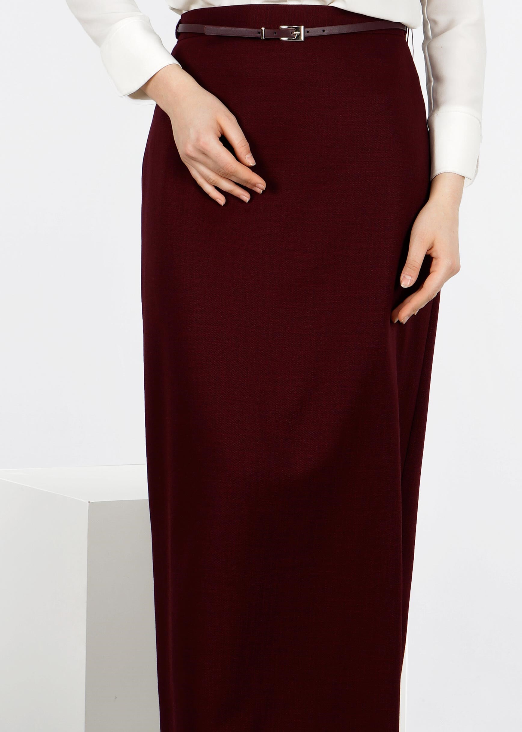 Tesettür giyim BORDO 6002 WİNTER ELİZA ETEK 40/48