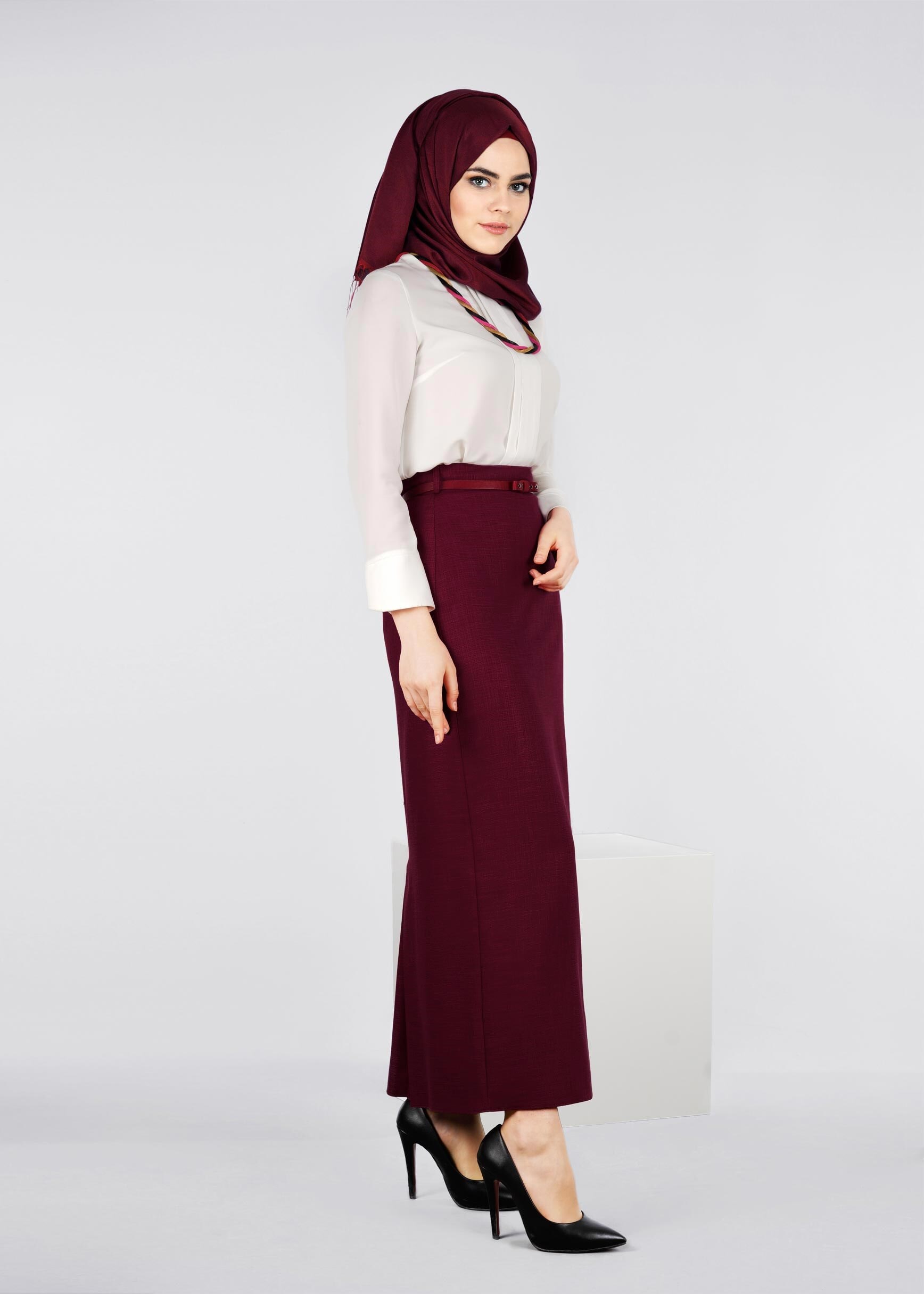 Tesettür giyim MÜRDÜM 6003 NEW SHİNE ETEK 38/46 TEK42