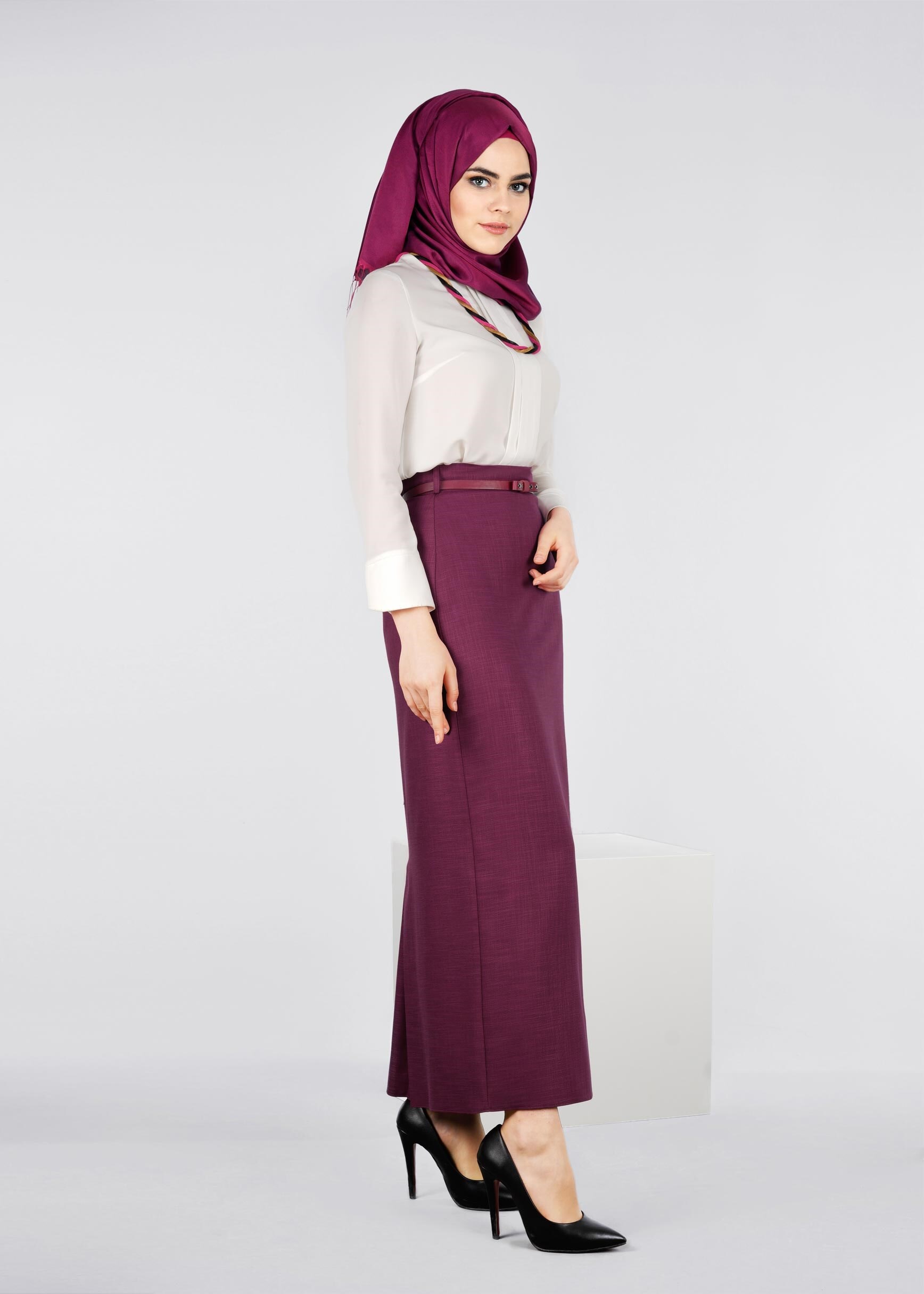 Tesettür giyim MOR 6003 NEW SHİNE ETEK 38/46 TEK42