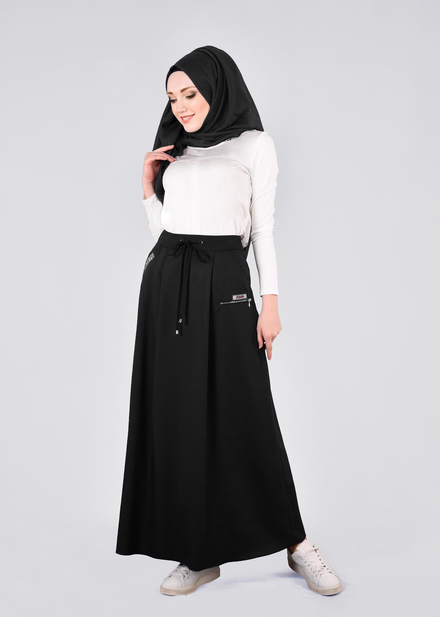 Tesettür giyim SİYAH 6005 DERİN 8169 ETEK 38/44 TEK36