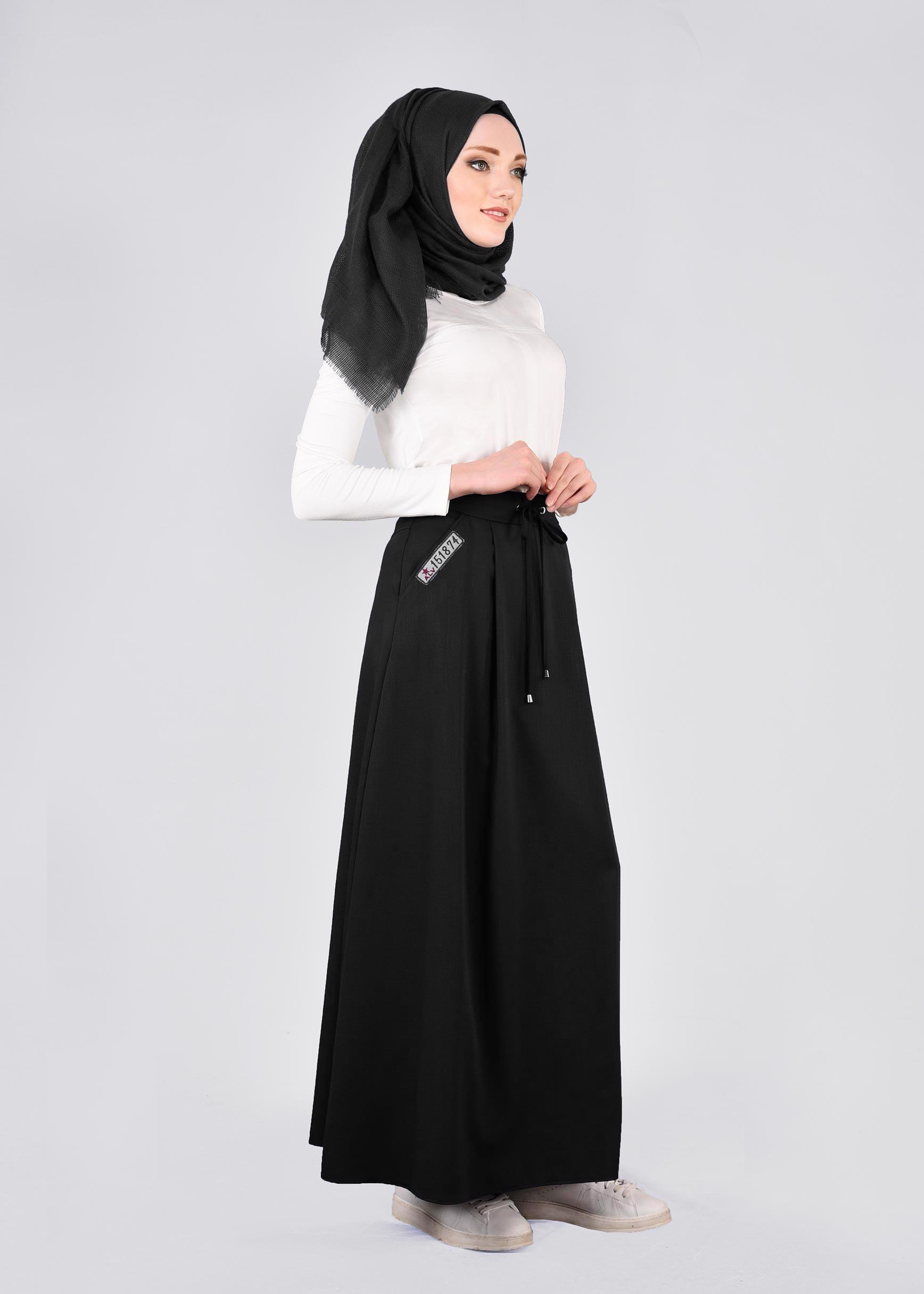 Tesettür giyim SİYAH 6005 DERİN 8169 ETEK 38/44 TEK36