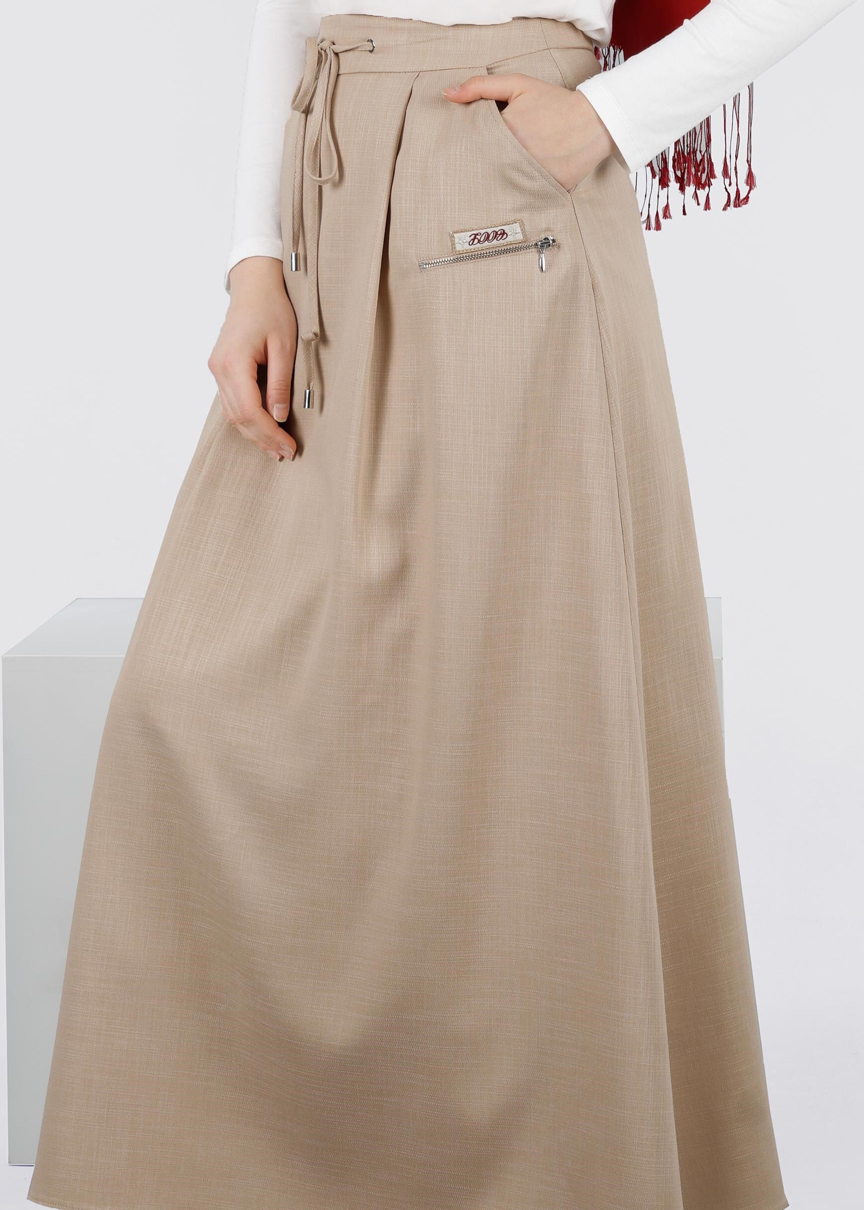 Tesettür giyim BEJ 6005 DERİN 8169 ETEK 38/44 TEK36