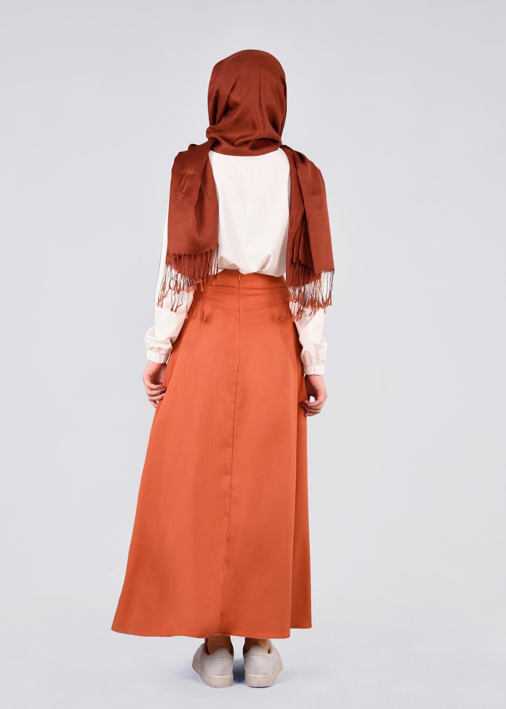 Tesettür giyim TURUNCU 6005 DERİN 8169 ETEK 38/44 TEK36