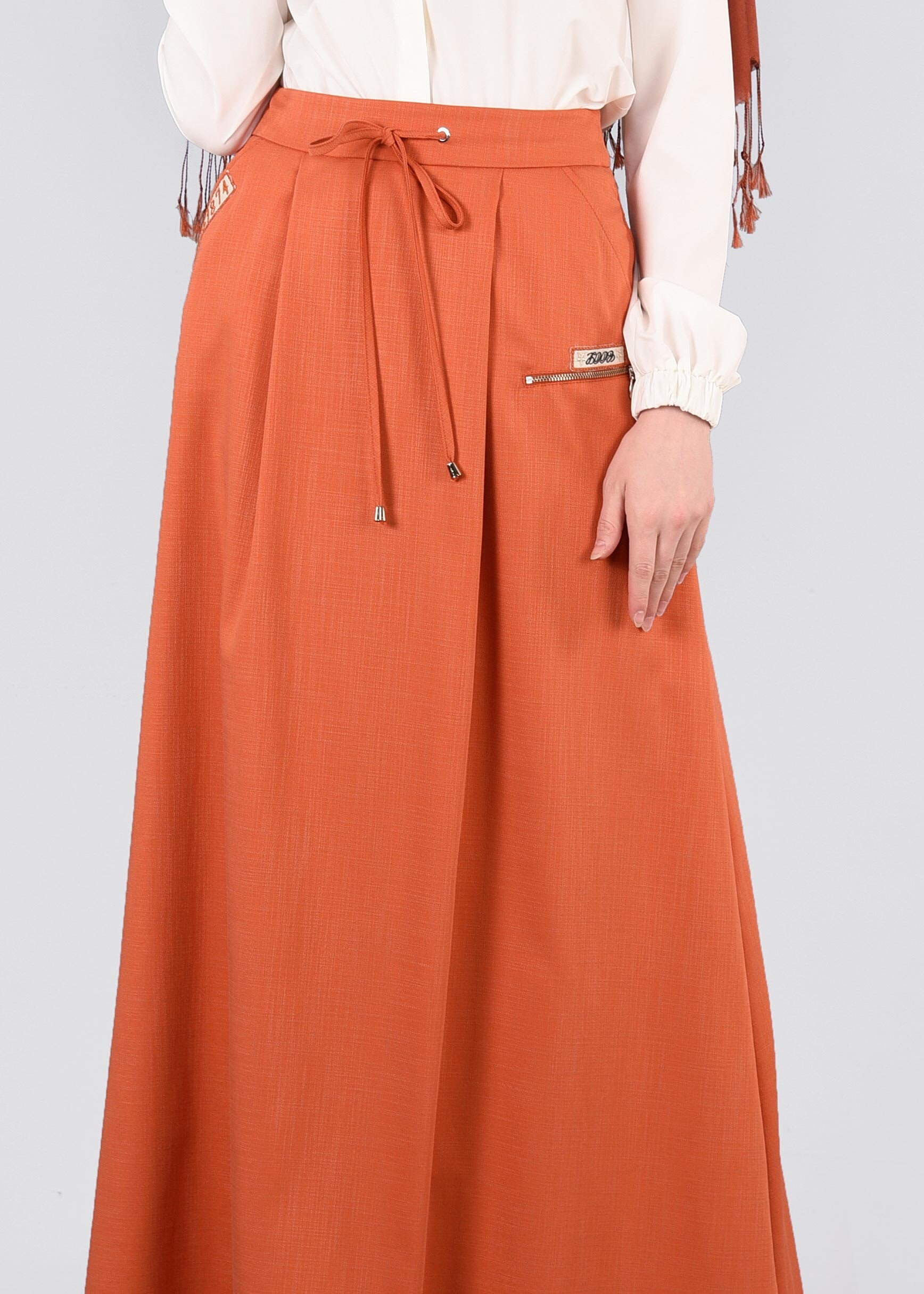 Tesettür giyim TURUNCU 6005 DERİN 8169 ETEK 38/44 TEK36