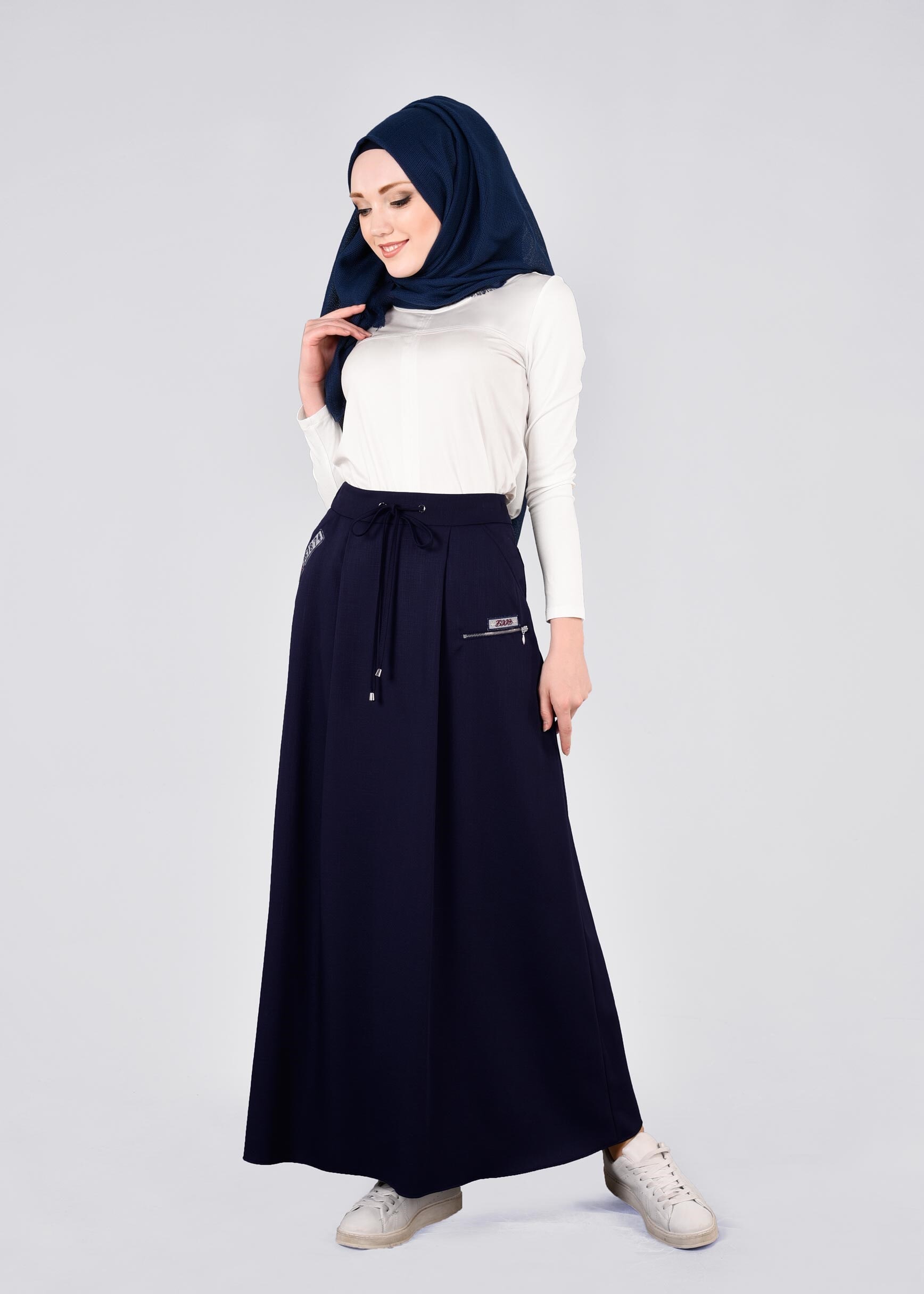 Tesettür giyim LACİVERT 6005 DERİN 8169 ETEK 38/44 TEK36