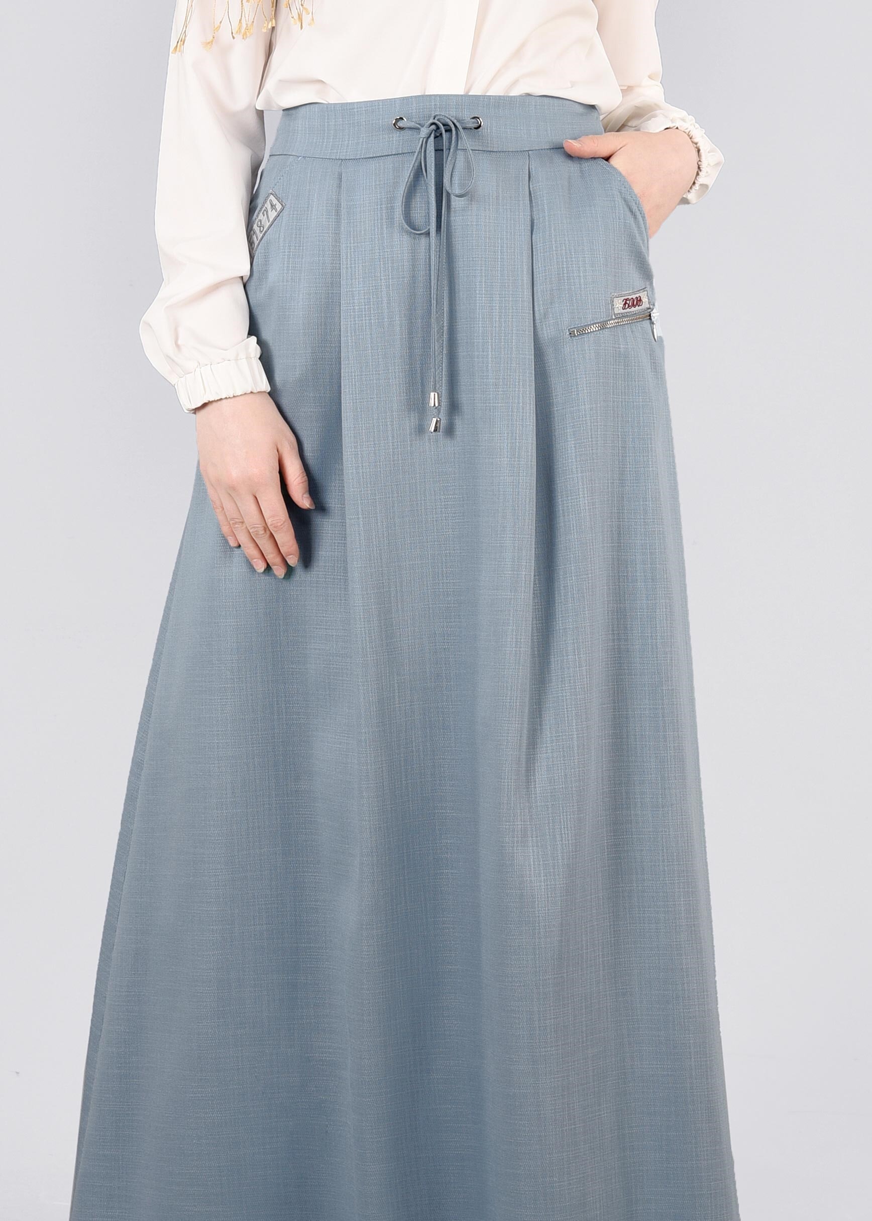 Tesettür giyim MAVİ 6005 DERİN 8169 ETEK 38/44 TEK36