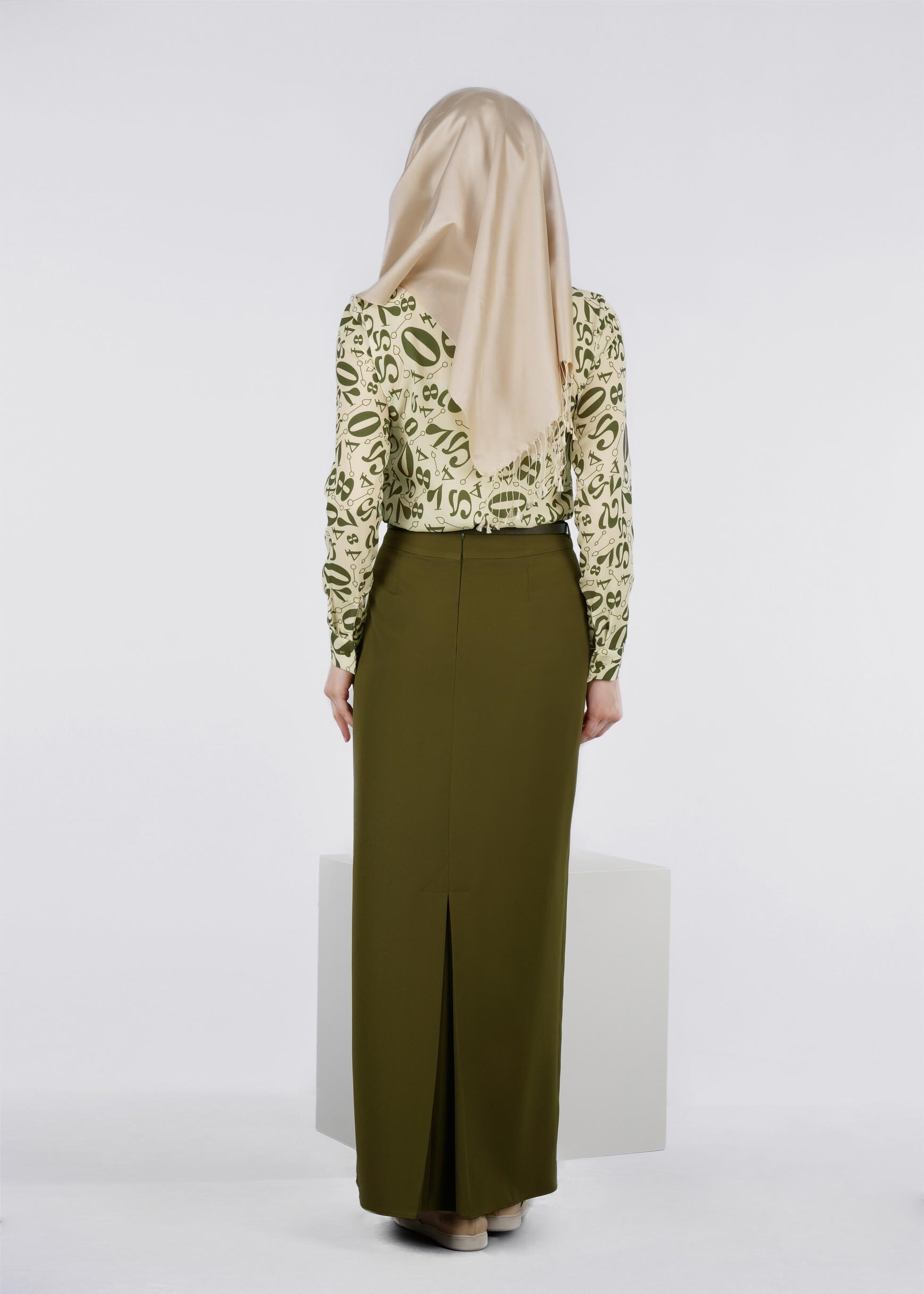 Tesettür giyim YEŞİL 6006 ÇAĞLA 55557 ETEK 38/46 TEK40