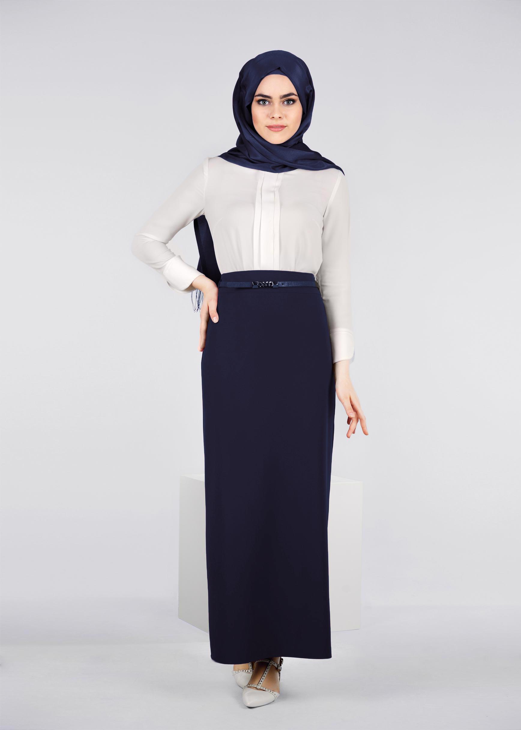 Tesettür giyim LACİVERT 6006 ÇAĞLA 55557 ETEK 38/46 TEK40