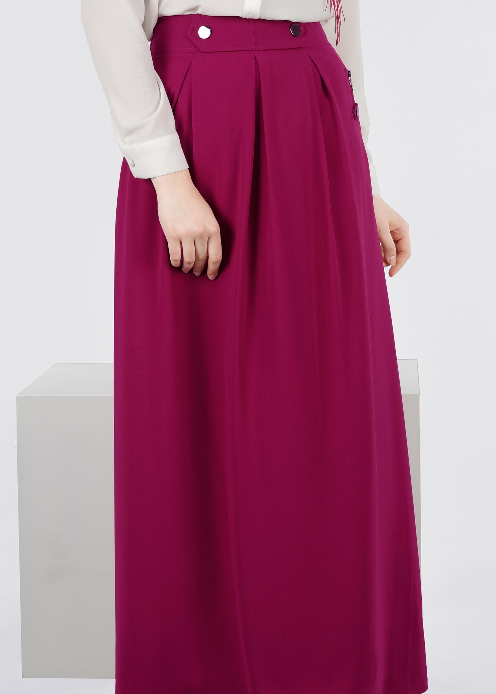 Tesettür giyim FUŞYA 6007 7785 ETEK 36/44 TEK40