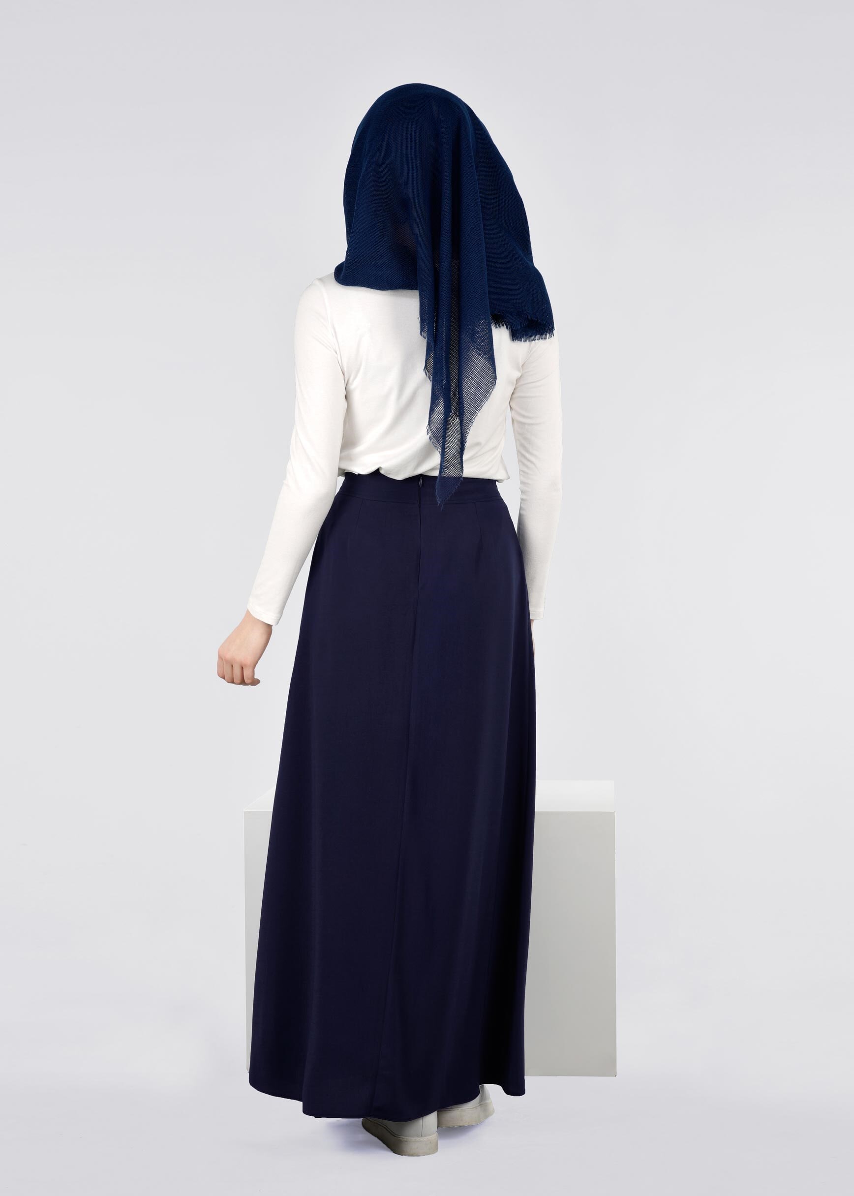 Tesettür giyim LACİVERT 6007 7785 ETEK 36/44 TEK40