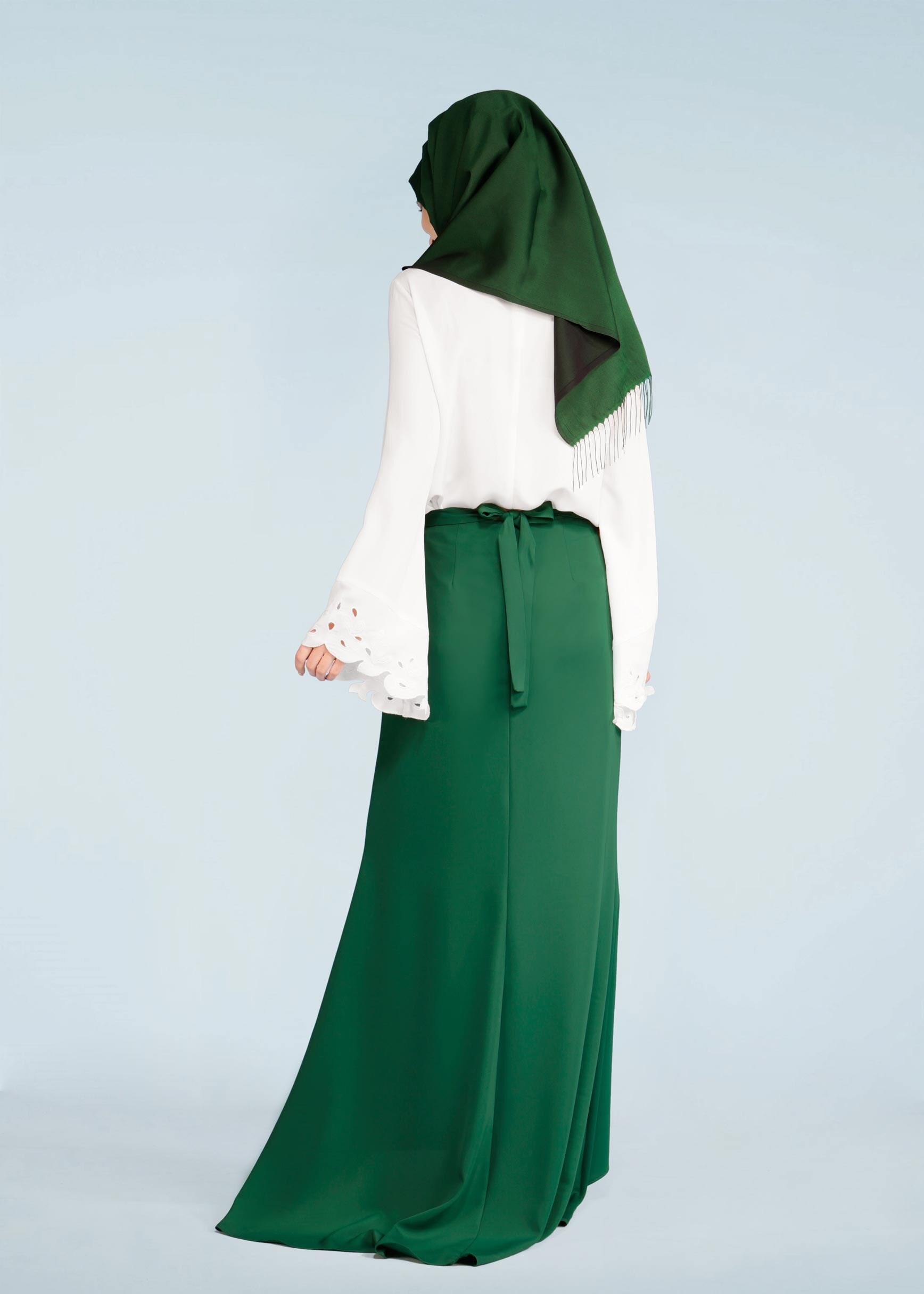 Tesettür giyim YEŞİL 6009 ELİTE 11620 TESETTÜR ETEK 38/44 TEK38-40