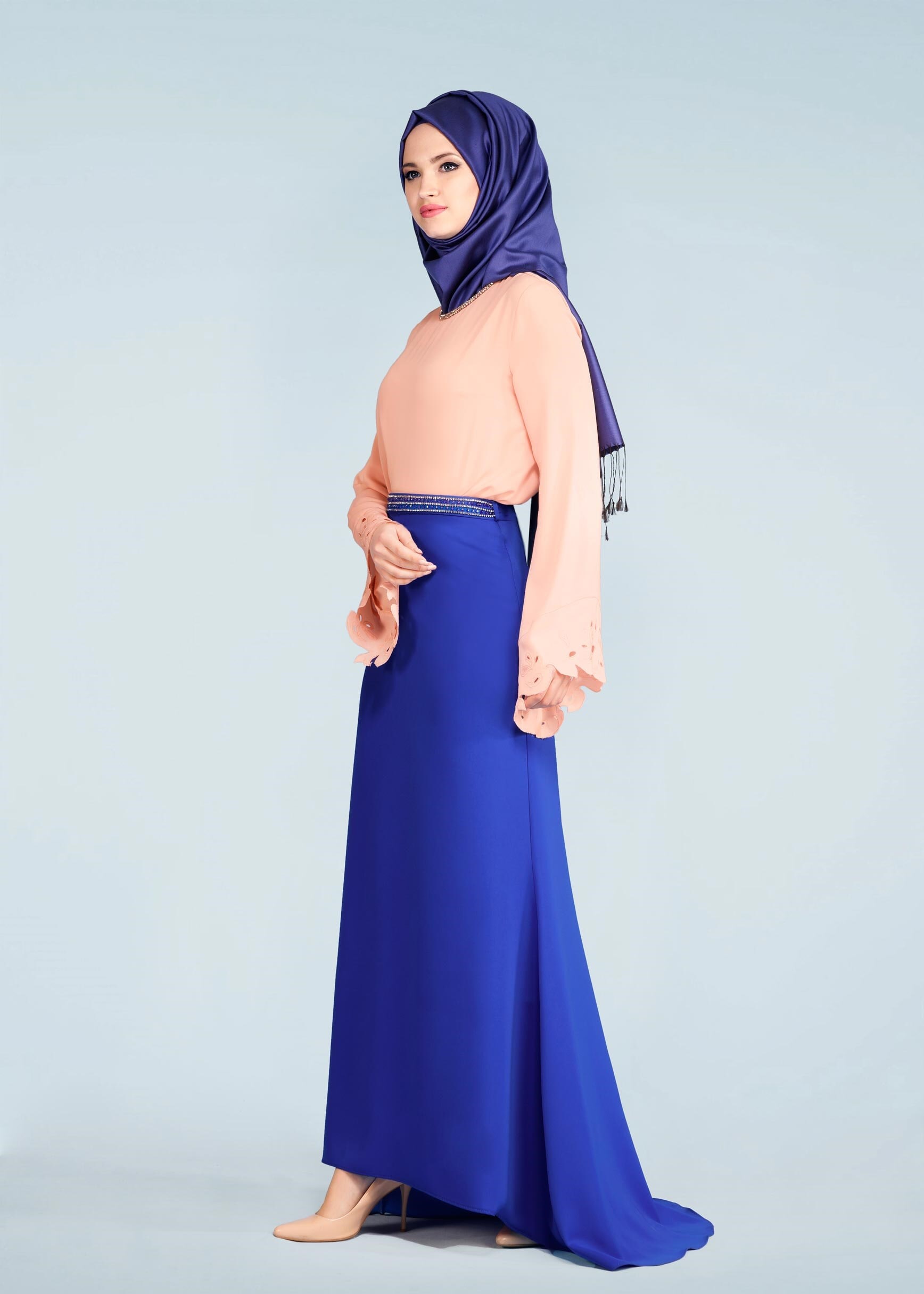 Tesettür giyim LACİVERT 6009 ELİTE 11620 TESETTÜR ETEK 38/44 TEK38-40