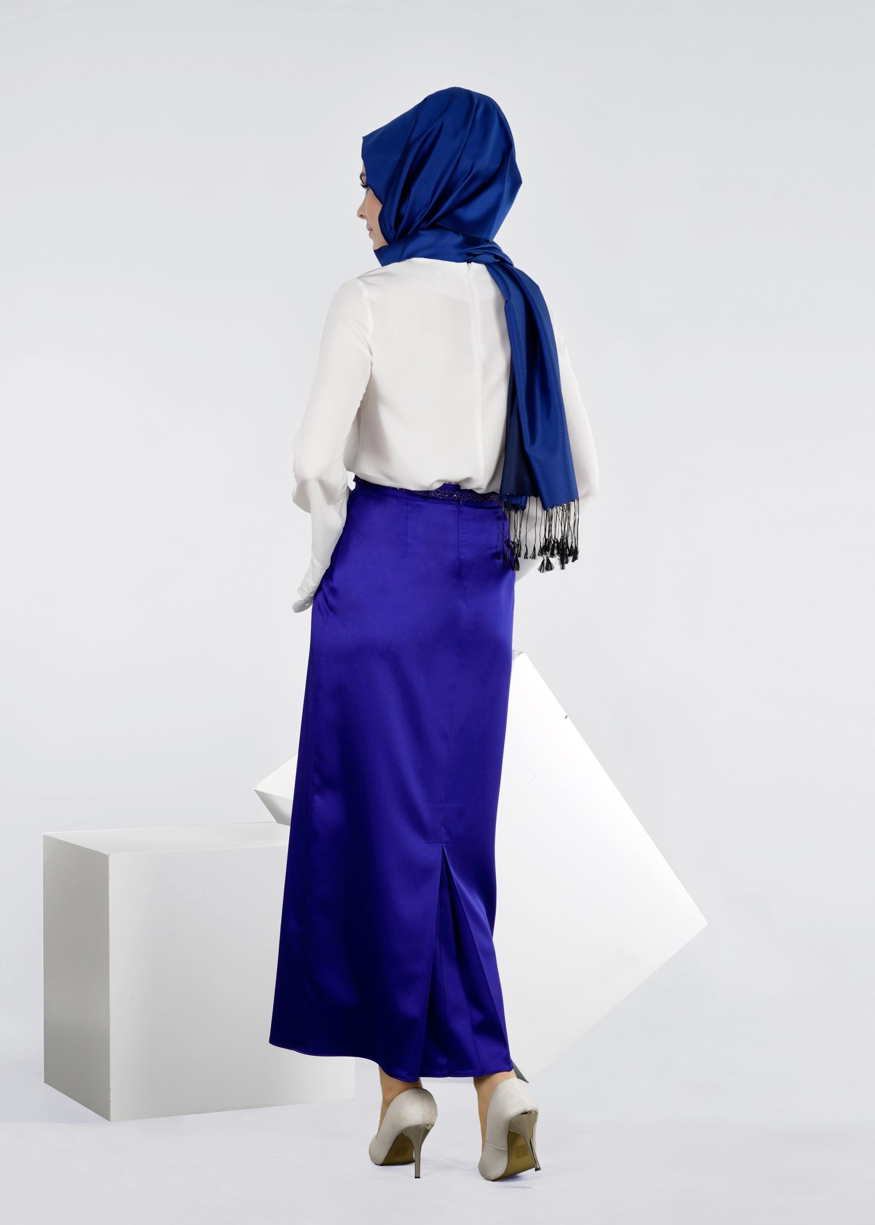 Tesettür giyim LACİVERT 6012 ALİSSA ETEK 38/44