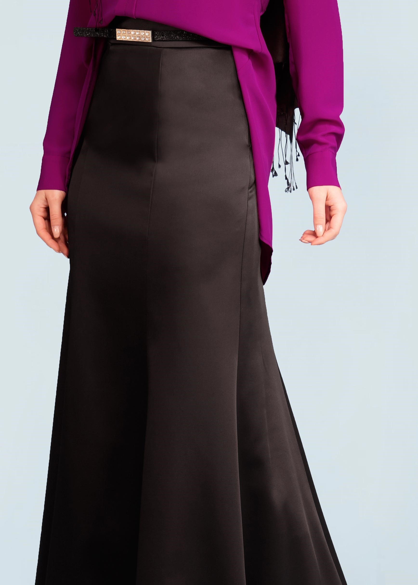 Tesettür giyim SİYAH 6013 ALİSSA ETEK 38/44