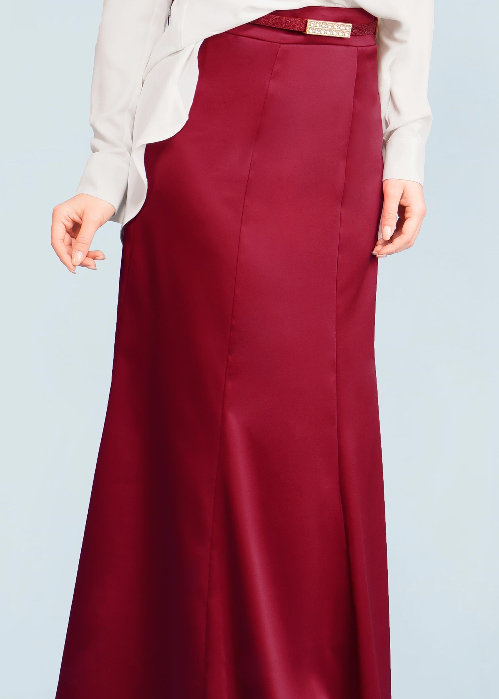 Tesettür giyim BORDO 6013 ALİSSA ETEK 38/44