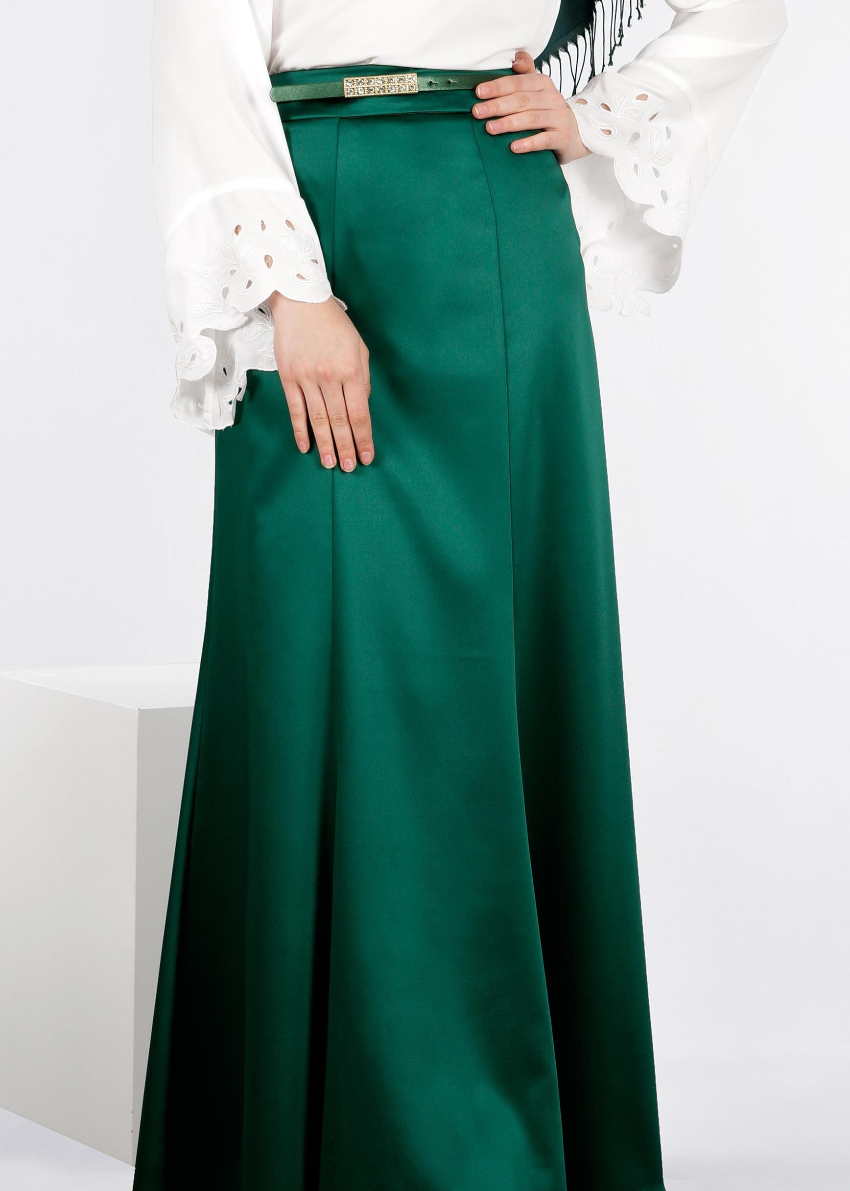 Tesettür giyim YEŞİL 6013 ALİSSA ETEK 38/44