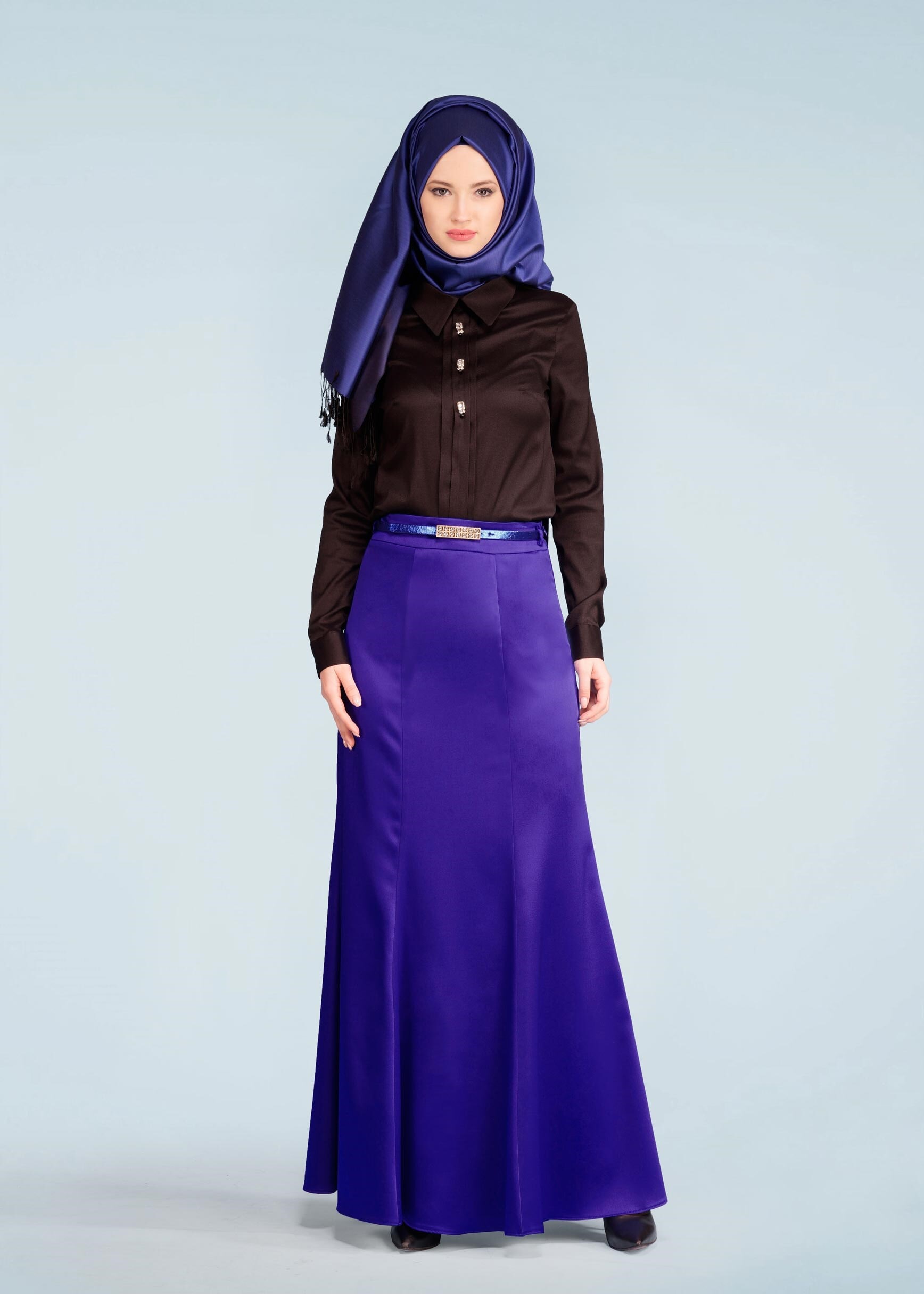 Tesettür giyim LACİVERT 6013 ALİSSA ETEK 38/44