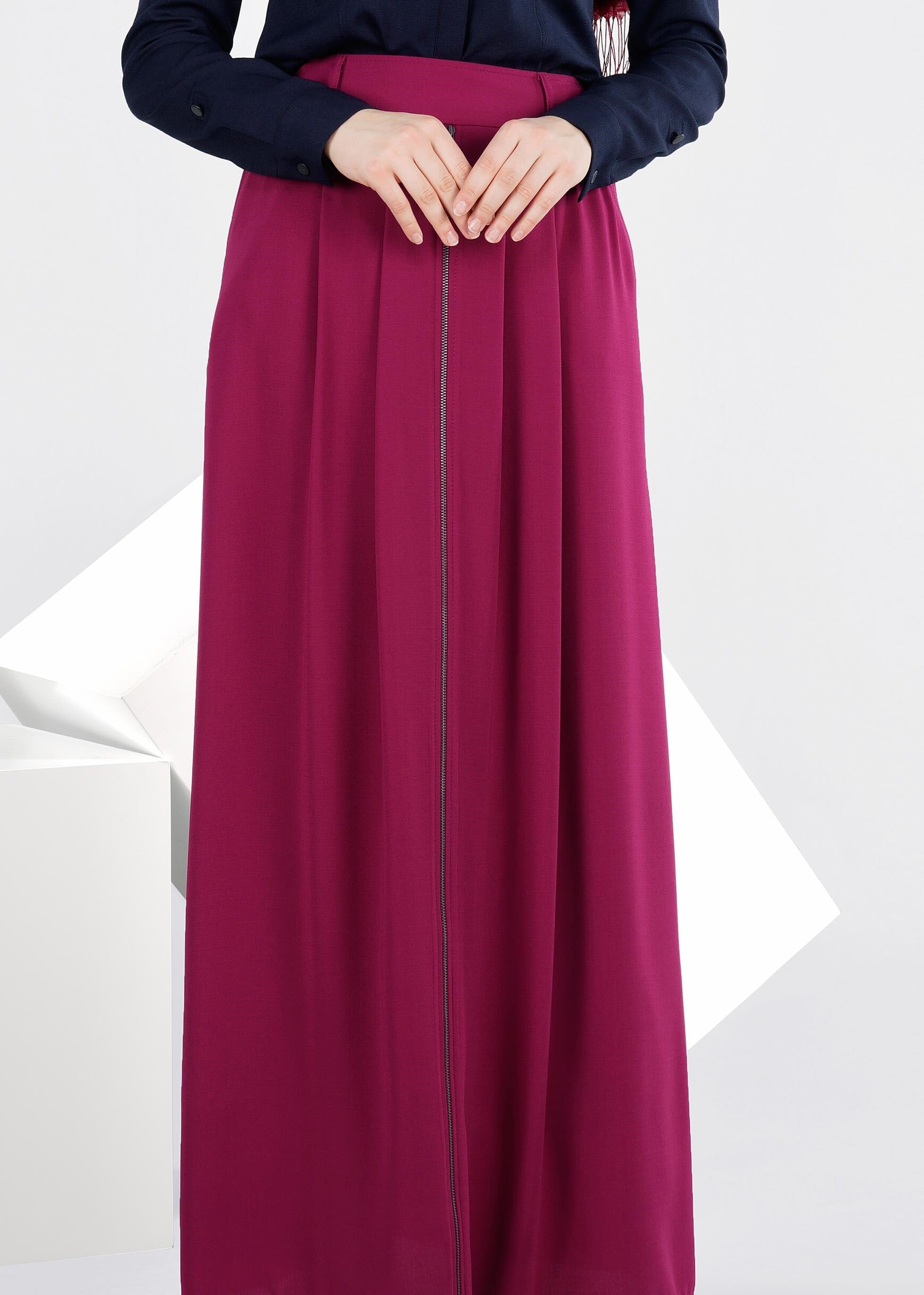 Tesettür giyim FUŞYA 6016 7785 ETEK 38/44