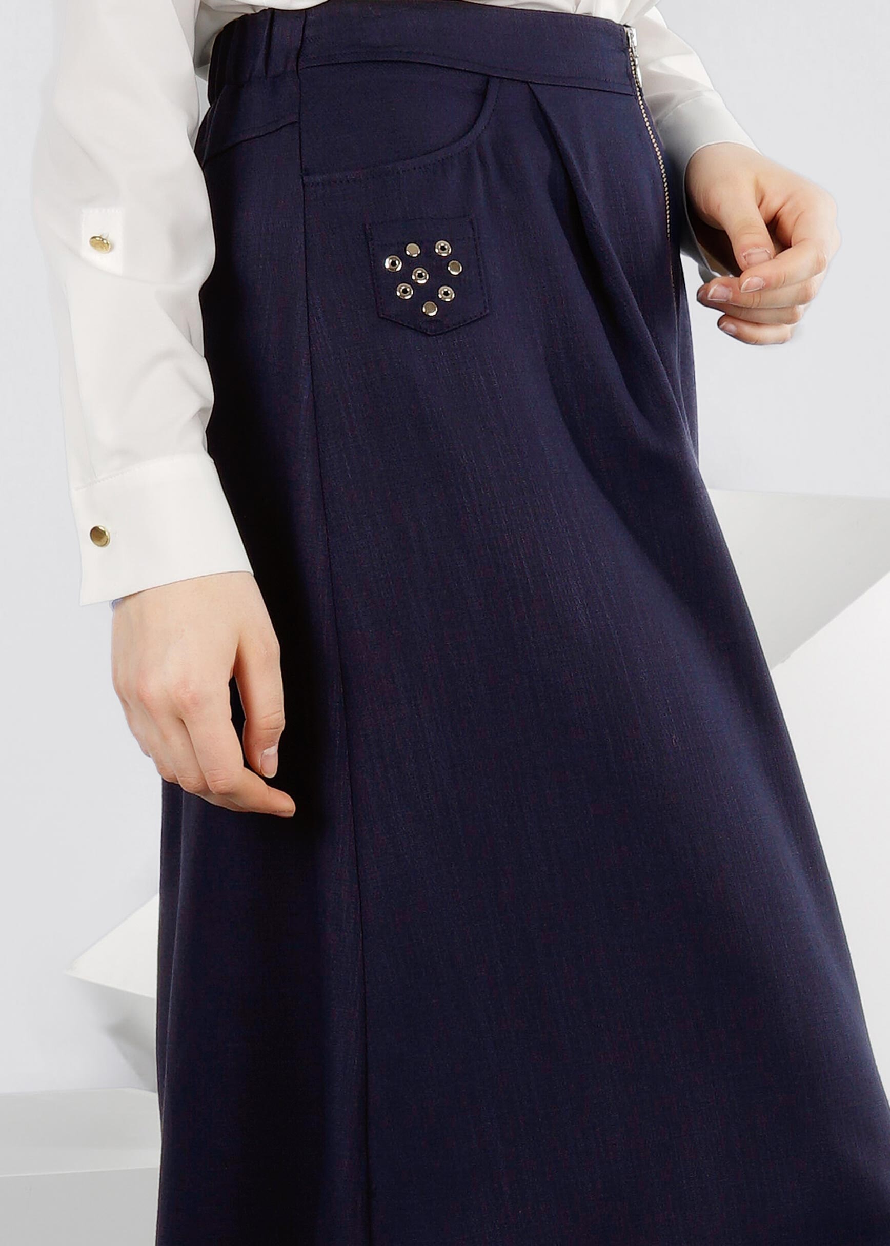 Tesettür giyim LACİVERT 6017 SHOGUN TESETTÜR ETEK 36/44 TEK38