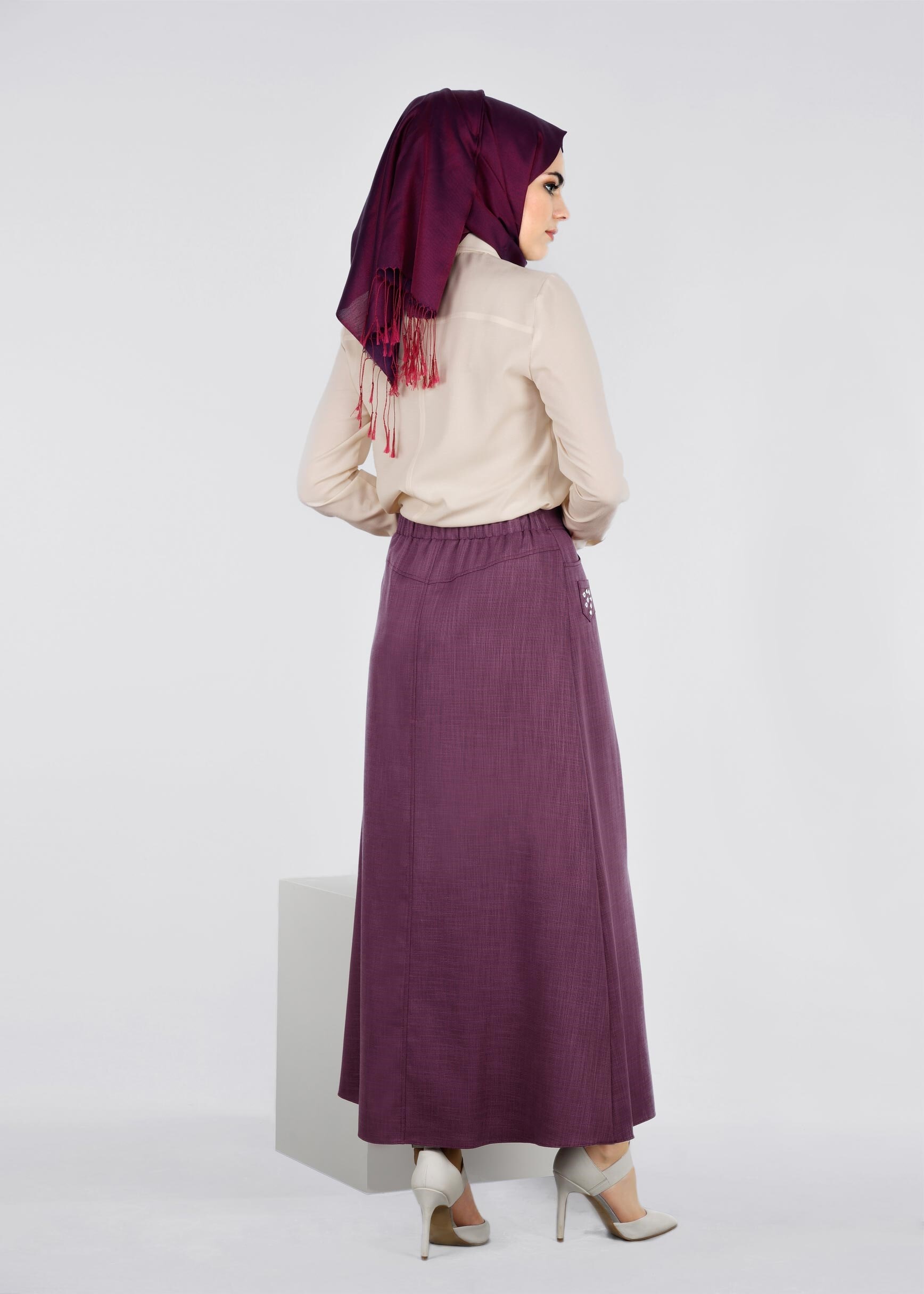 Tesettür giyim MOR 6017 SHOGUN TESETTÜR ETEK 36/44 TEK38