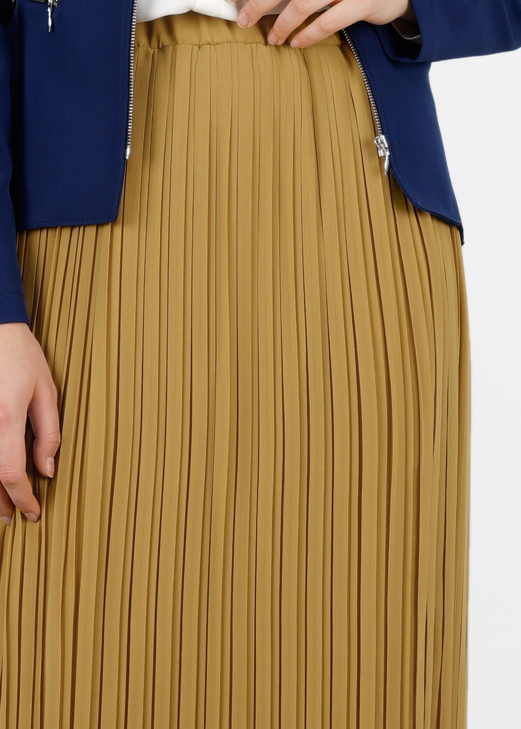 Tesettür giyim SARI 6019 NEW MULTİ ŞİFON ETEK 38/46