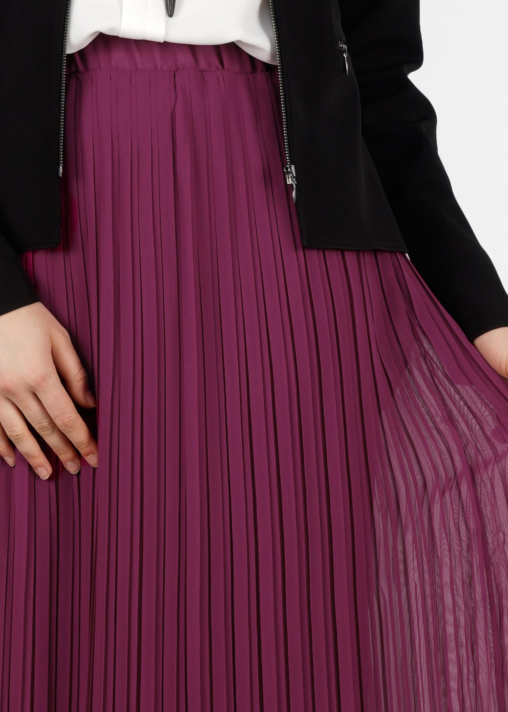 Tesettür giyim MOR 6019 NEW MULTİ ŞİFON ETEK 38/46