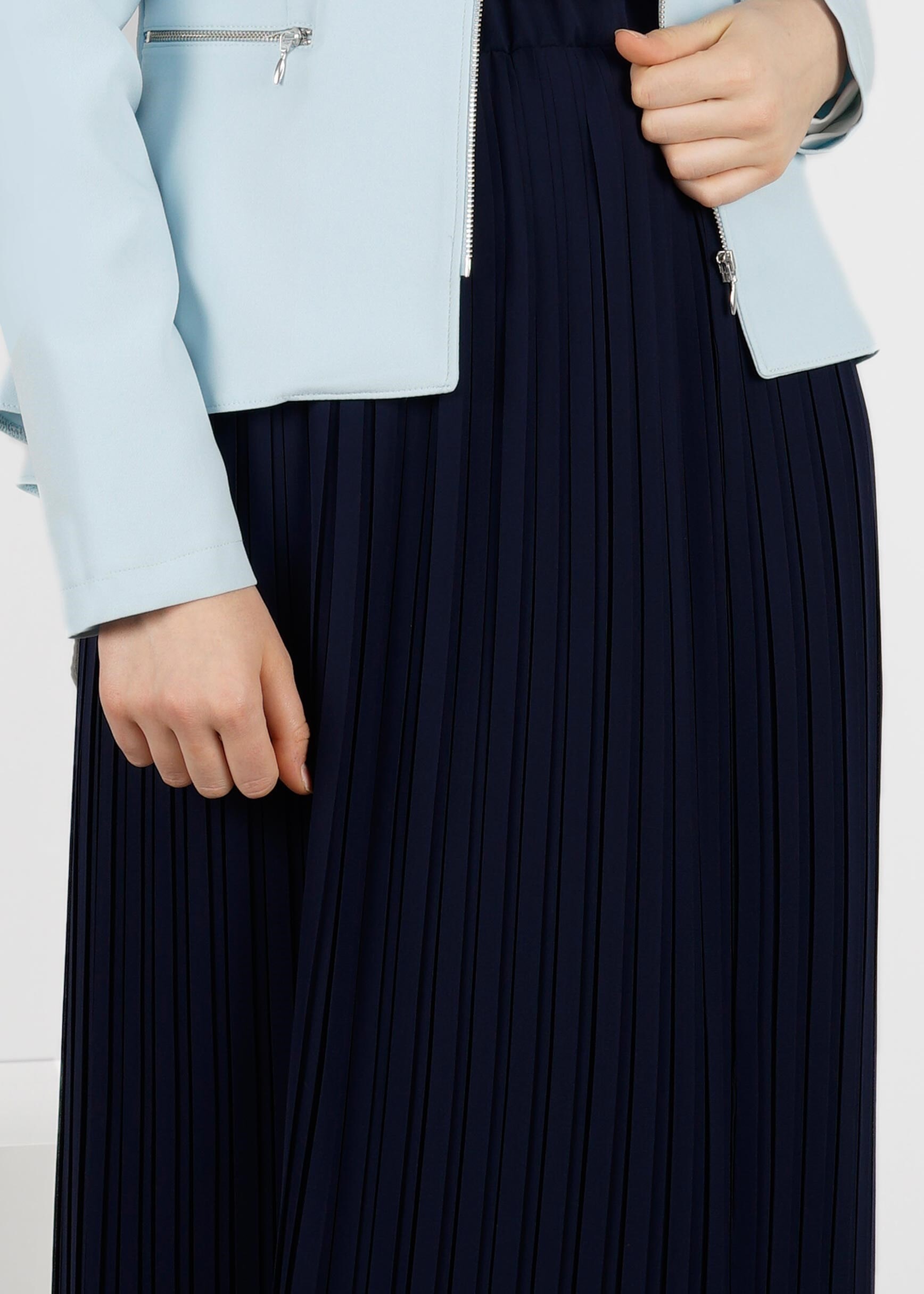 Tesettür giyim LACİVERT 6019 NEW MULTİ ŞİFON ETEK 38/46