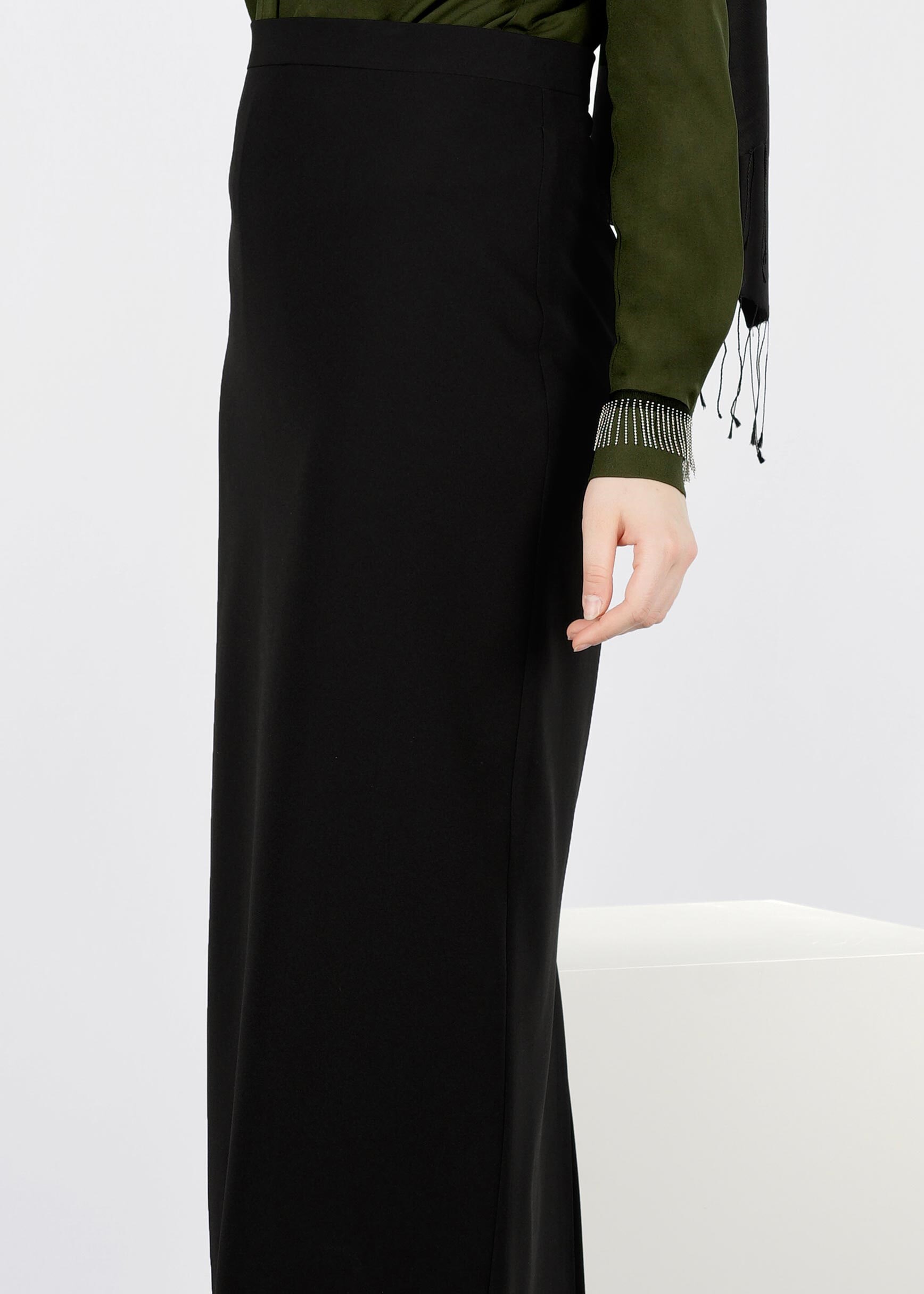 Tesettür giyim SİYAH 6020 ZOOM ETEK 38/48 TEK42