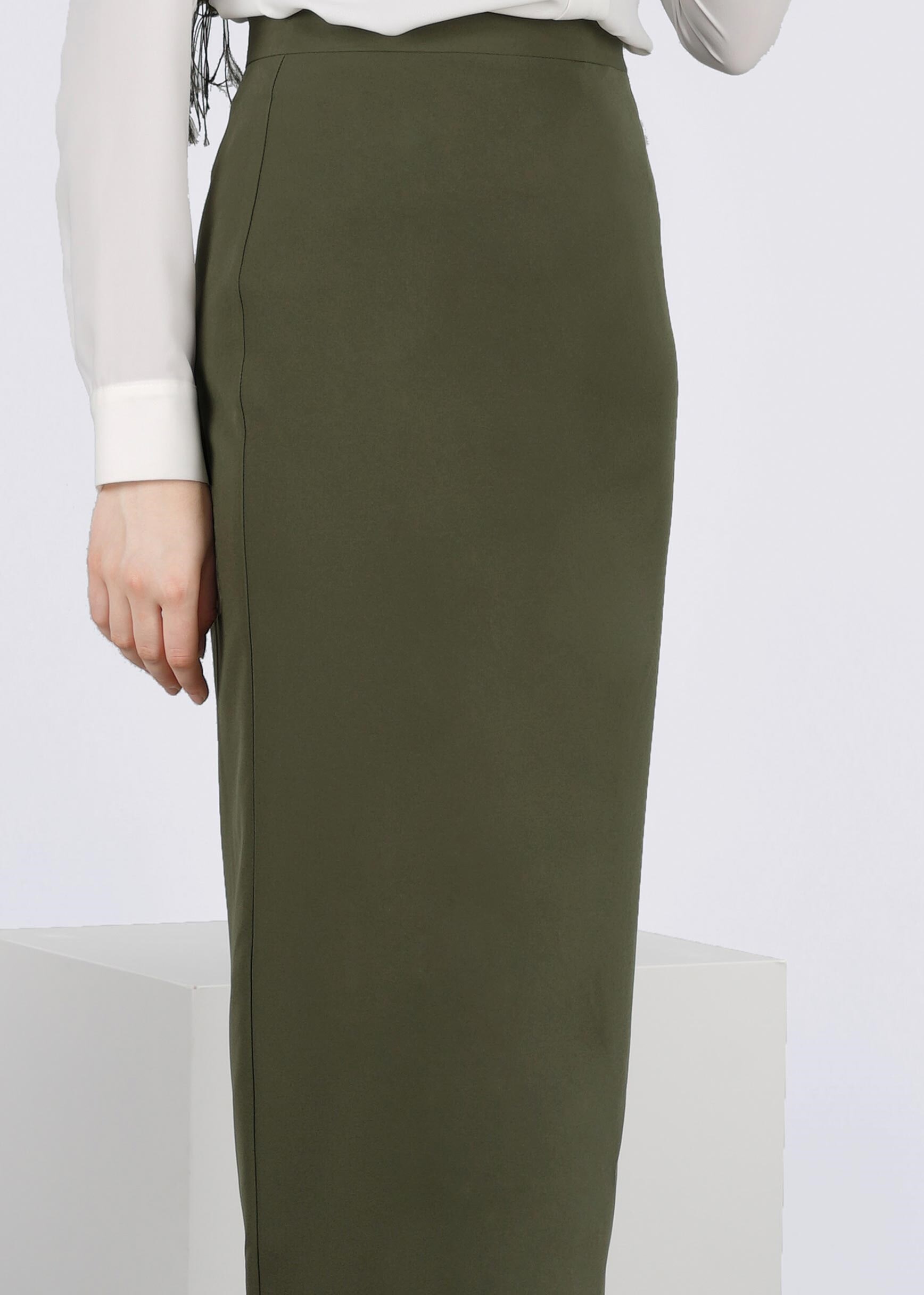 Tesettür giyim HAKİ 6020 ZOOM ETEK 38/48 TEK42